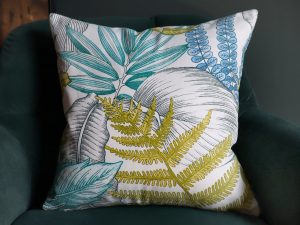 Tropical Green Sofa Cushion, 40cm Scatter Cushion