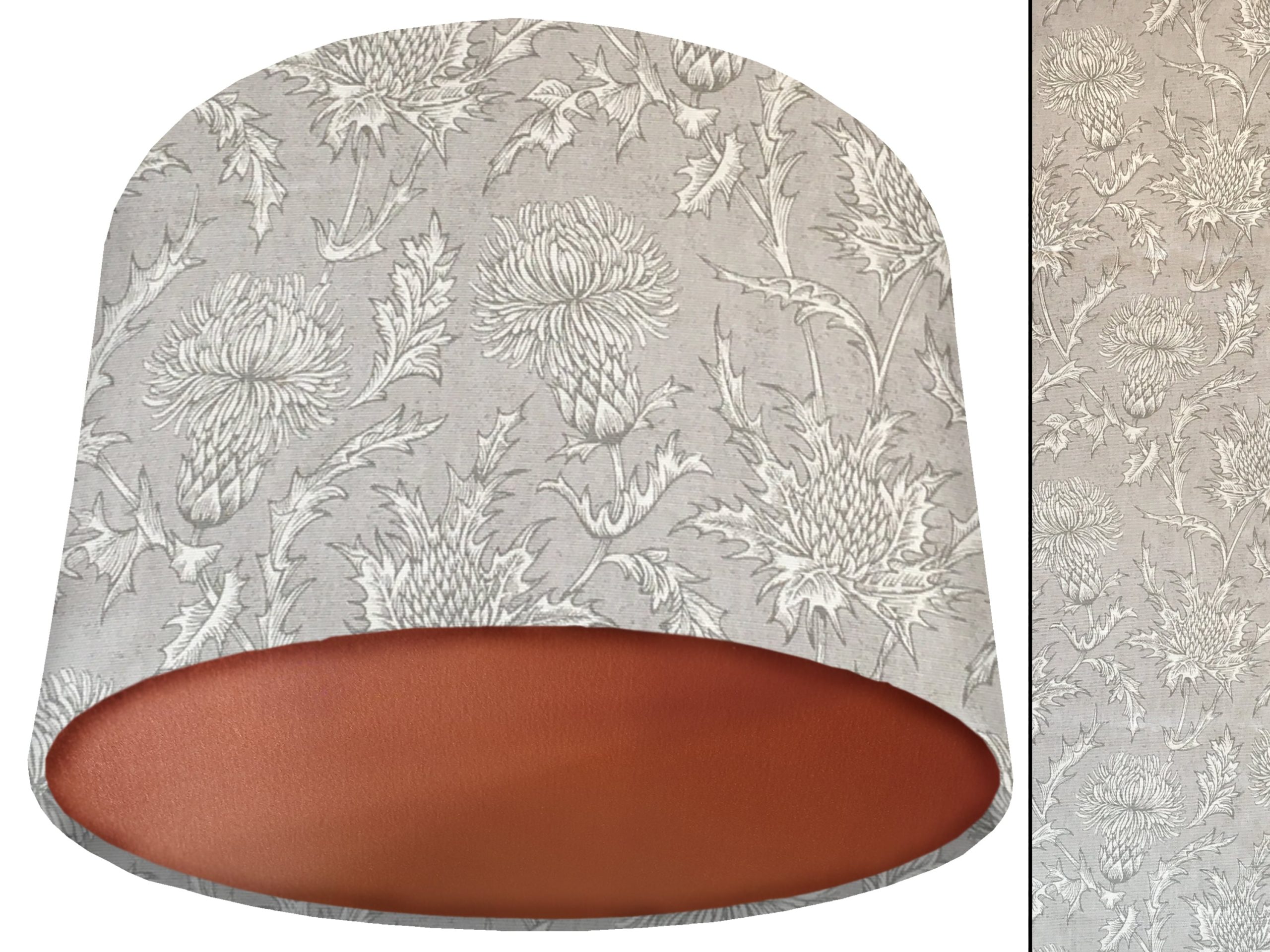Grey Thistle Lamp Shade Copper, Modern Country Interior
