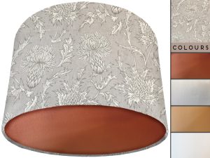 Grey Thistle Lamp Shade Copper, Modern Country Interior