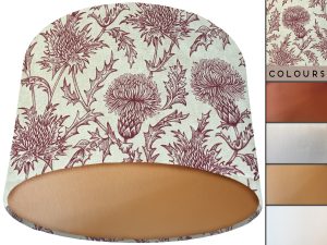 Red Thistle Lamp Shade Gold, Classic Scottish Country