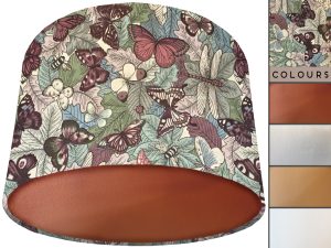Butterfly Print Lamp Shade Copper, Stylish Animal Lampshade