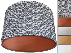 Navajo Blue Lamp Shade Copper, Inspired Native American