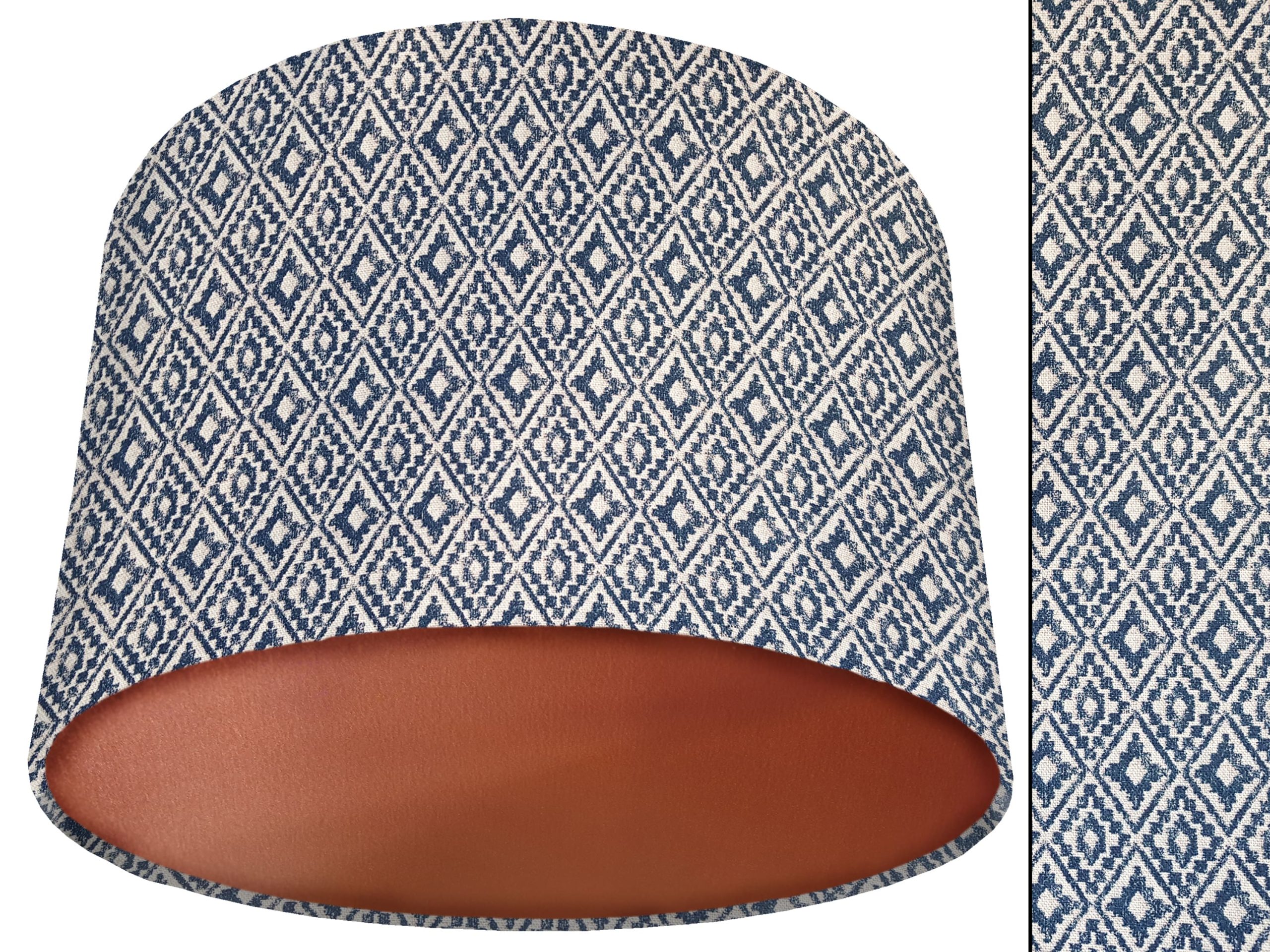 Navajo Blue Lamp Shade Copper, Inspired Native American