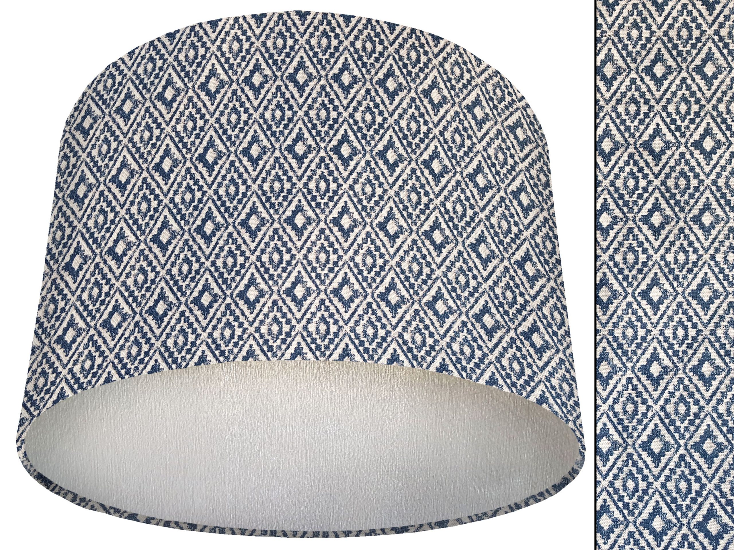 Navajo Blue Lamp Shade Silver, Inspired Native American