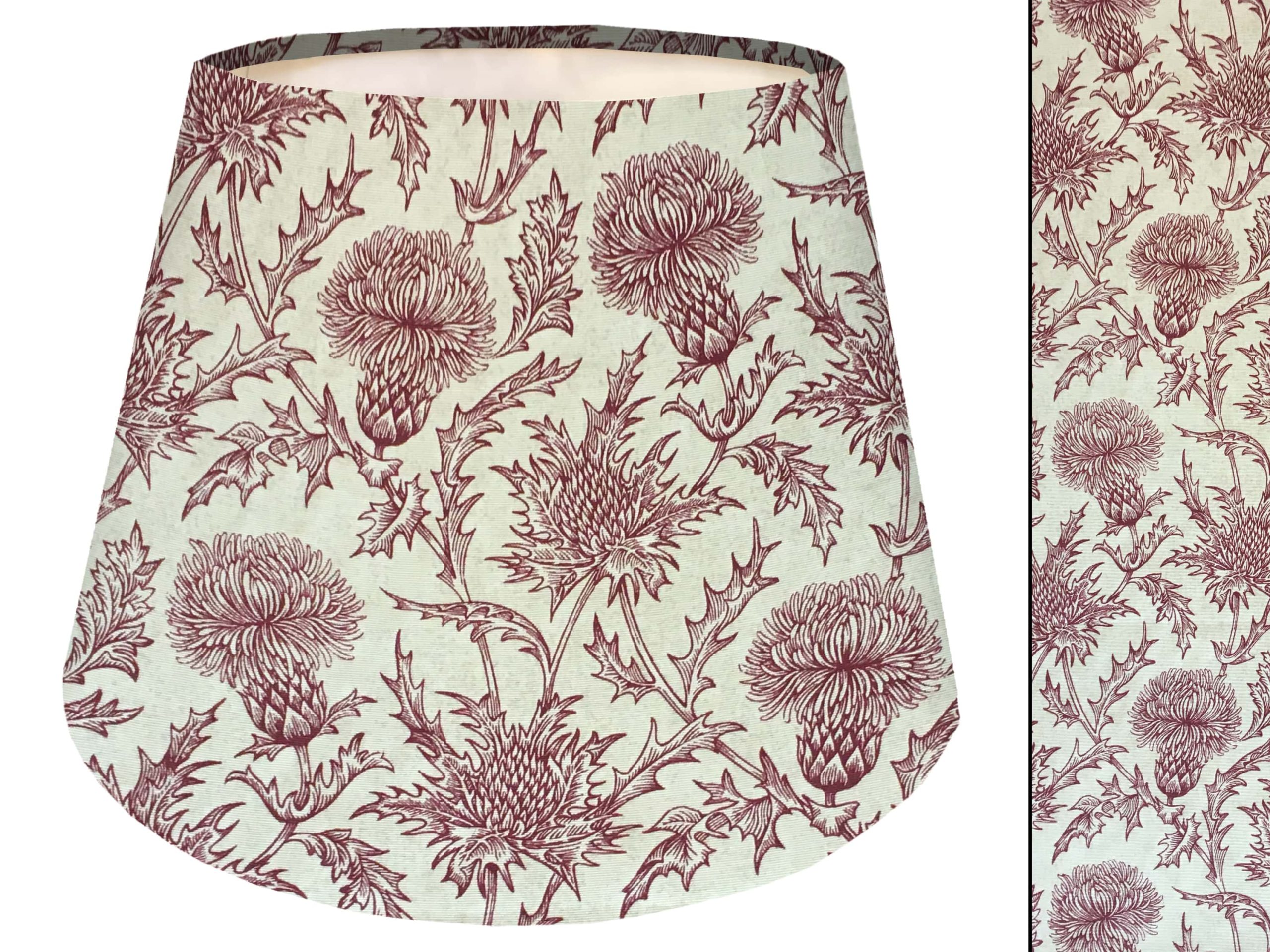 Red Thistle Empire Lampshade, Country Home Interior