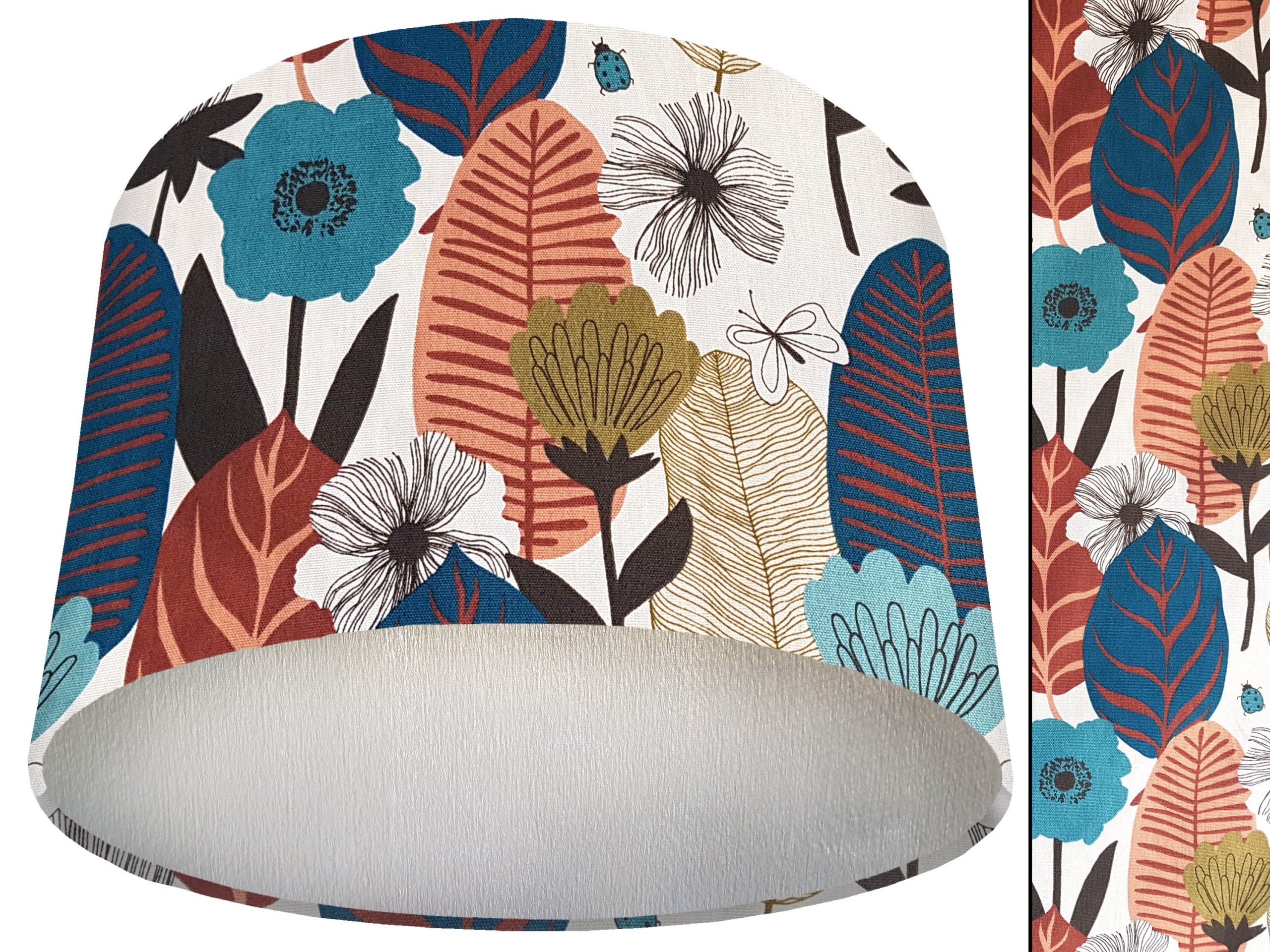 Autumn Leaf Lamp Shade Silver, Botanical Home Interior