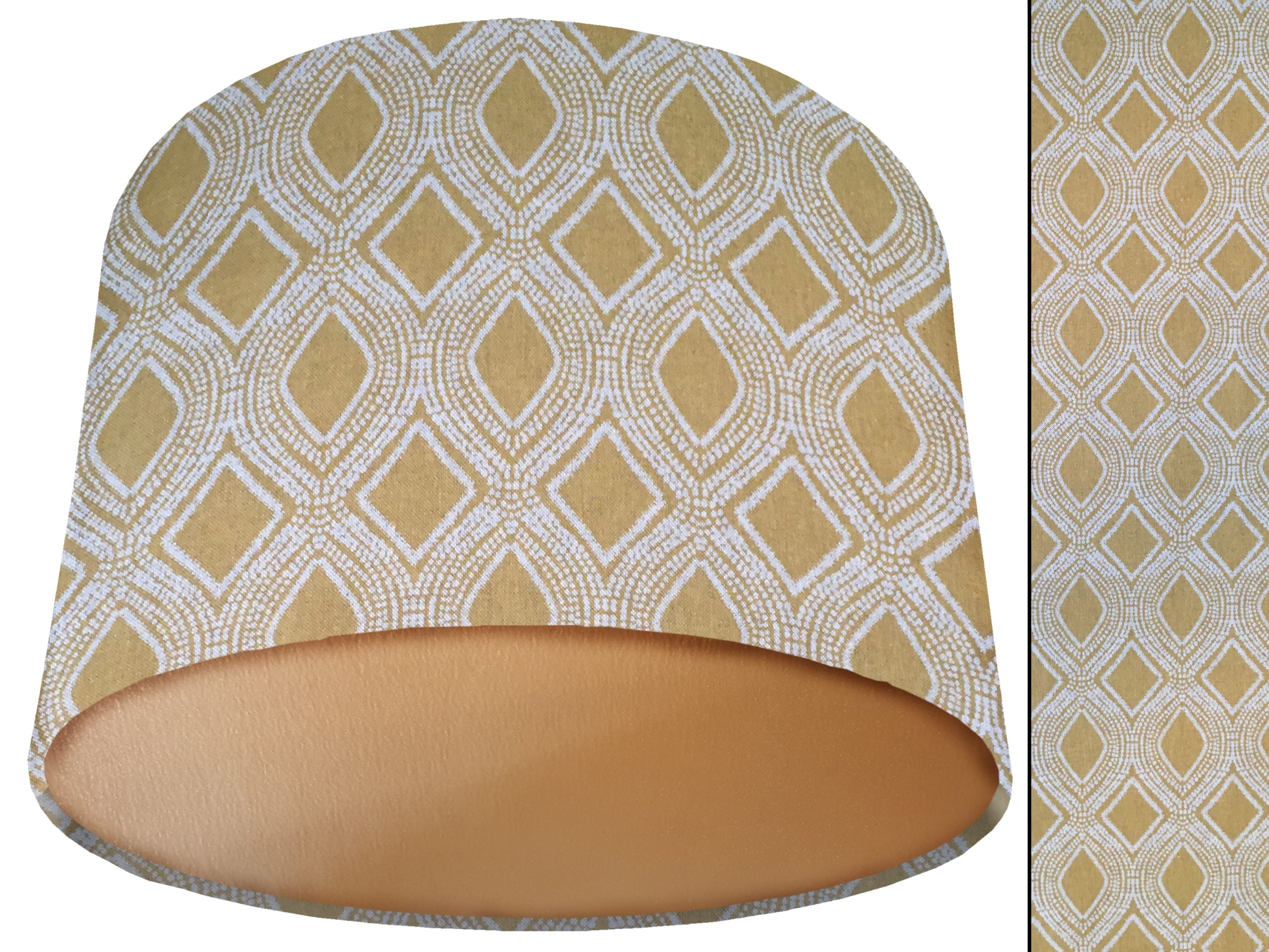 Boho Yellow Lamp Shade Gold, Bohemian Home Interior