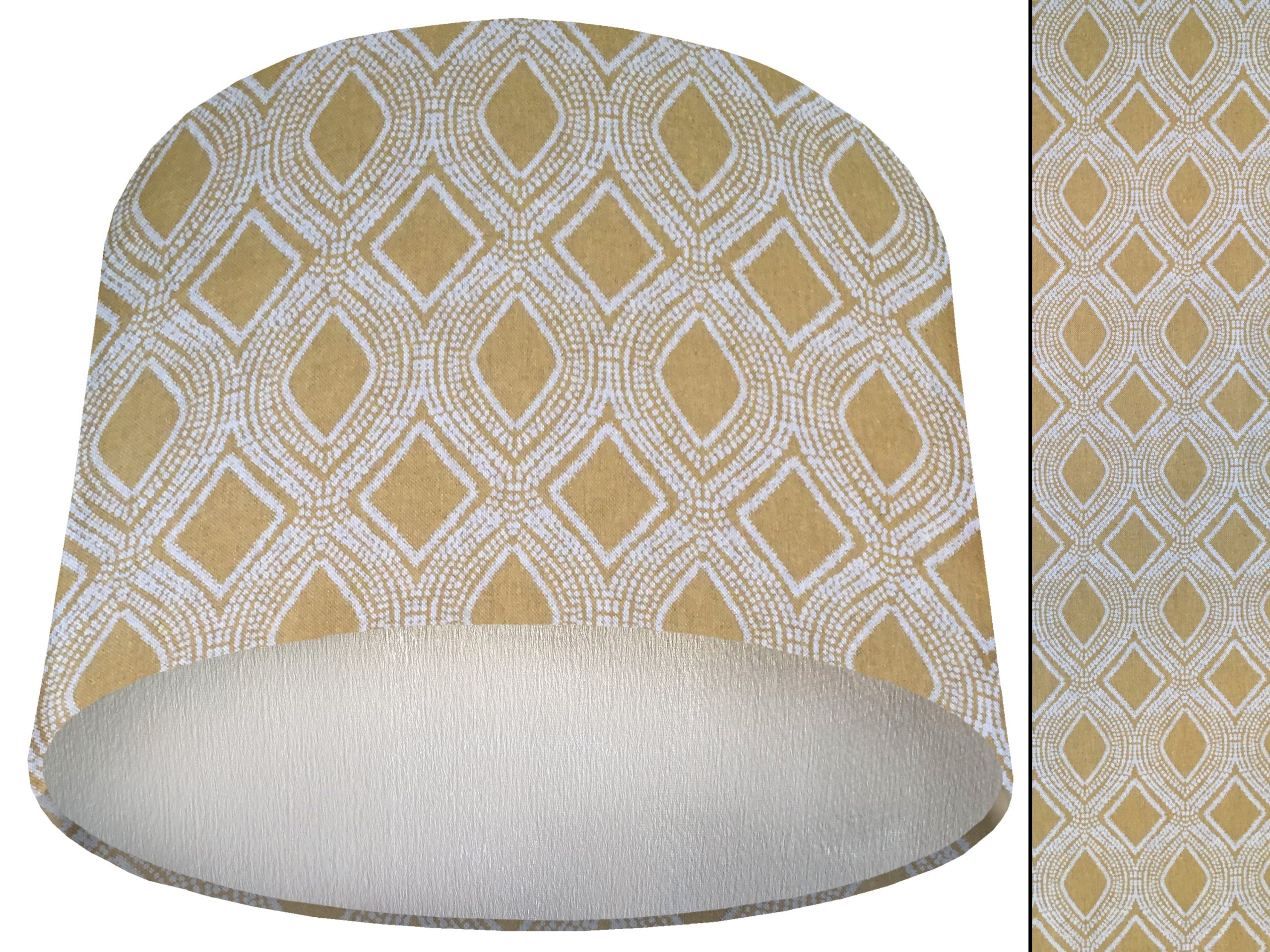 Boho Yellow Lamp Shade Silver, Bohemian Home Interior