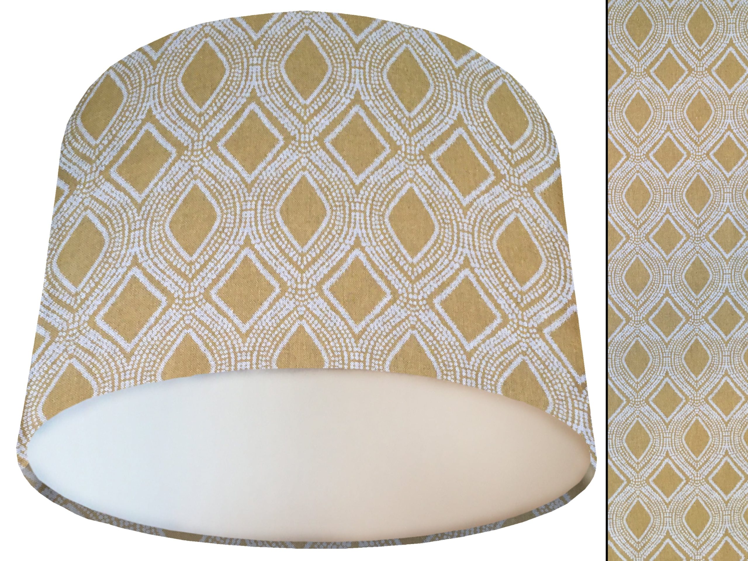 Boho Yellow Lamp Shade White, Bohemian Home Interior
