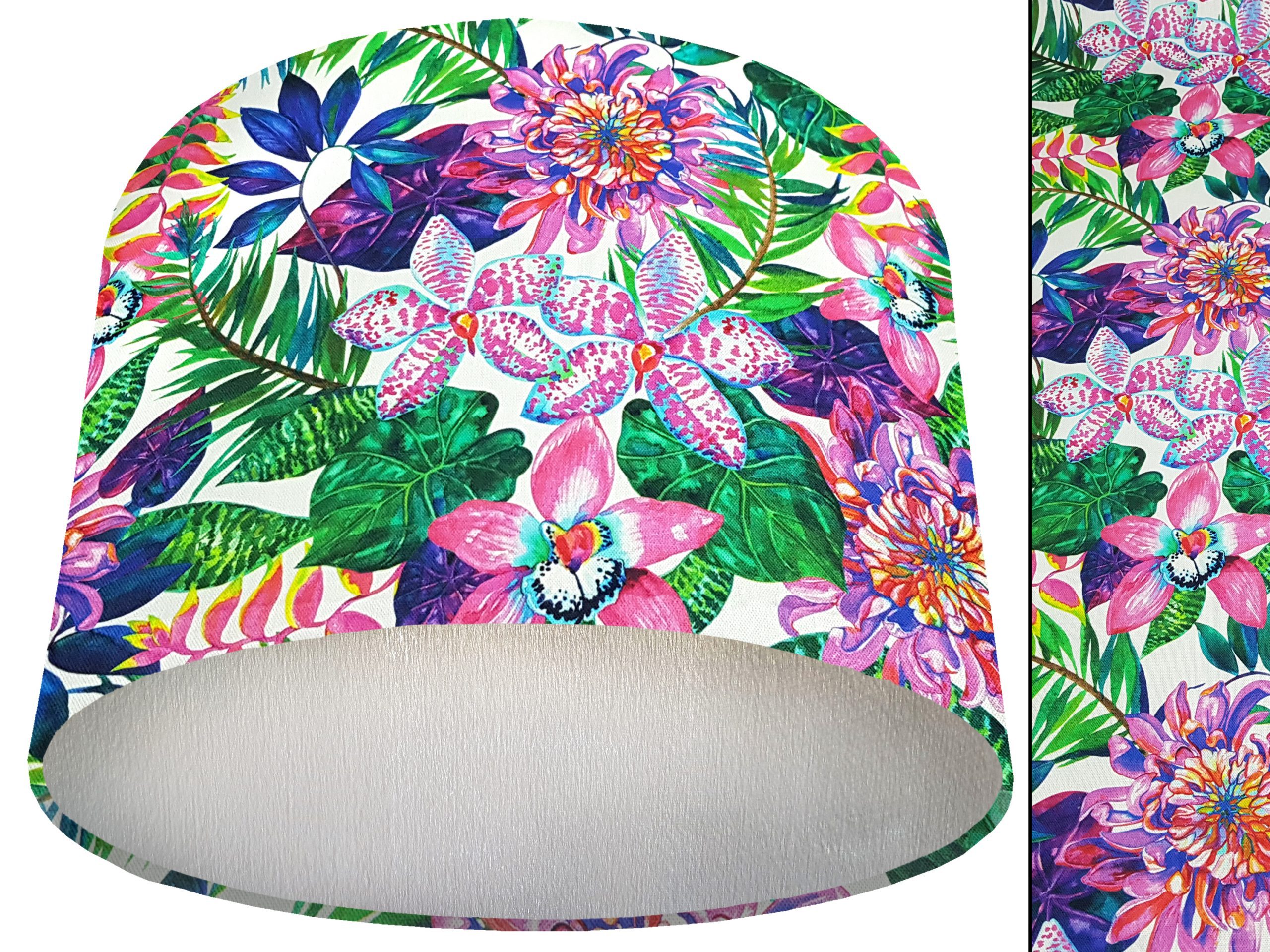 Bright Tropics Lamp Shade Silver, Tropical Home Interior
