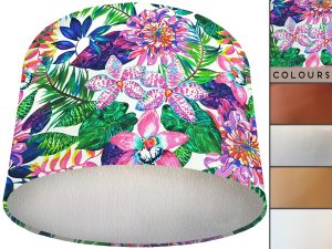 Bright Tropics Lamp Shade Silver, Tropical Home Interior