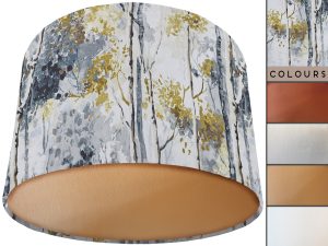Silver Birch Lamp Shade Gold, Modern Botanical Home
