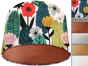 Summer Leaf Lamp Shade Copper, Scandinavian Floral Light
