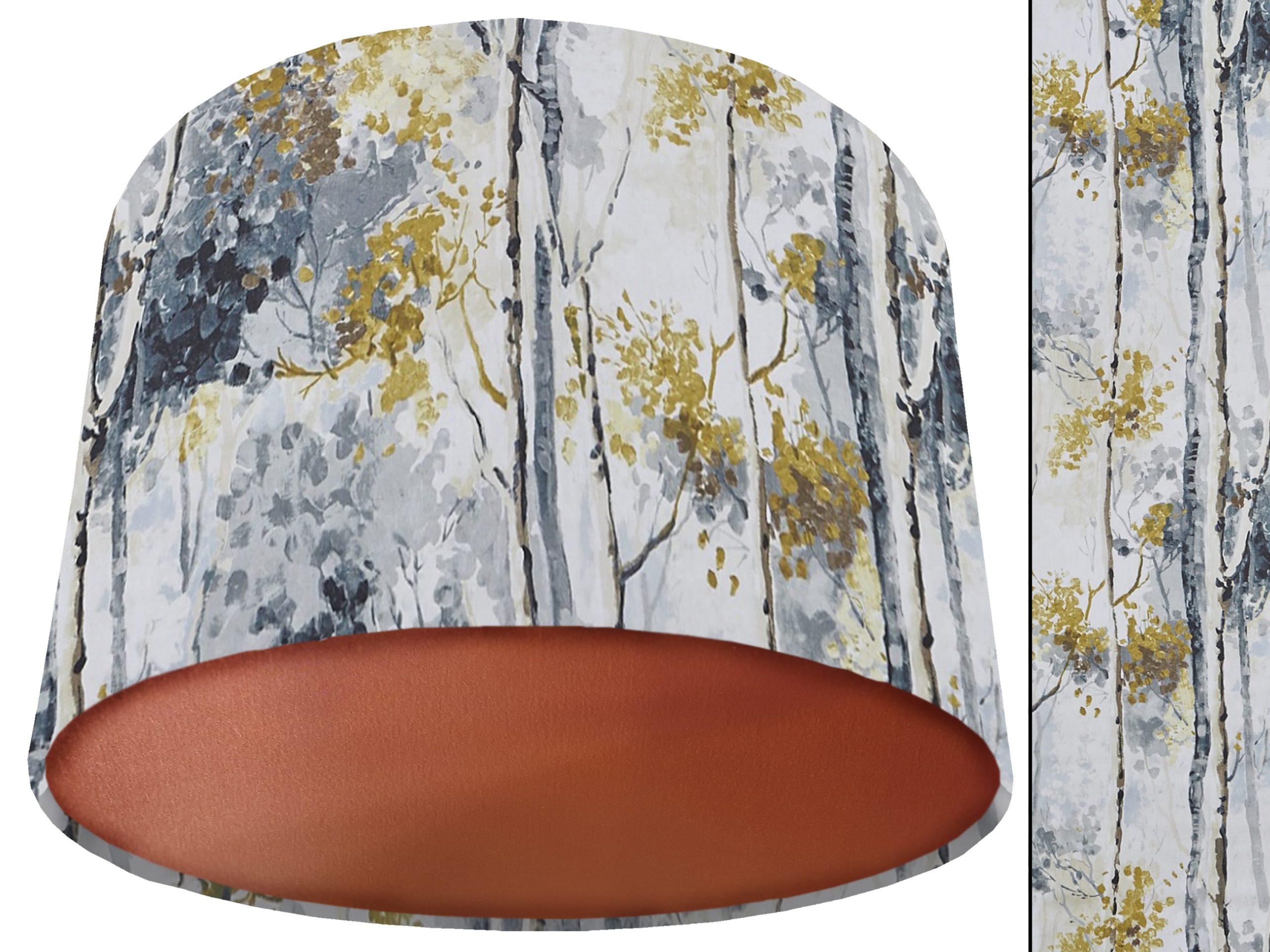 Silver Birch Lamp Shade Copper, Modern Botanical Home