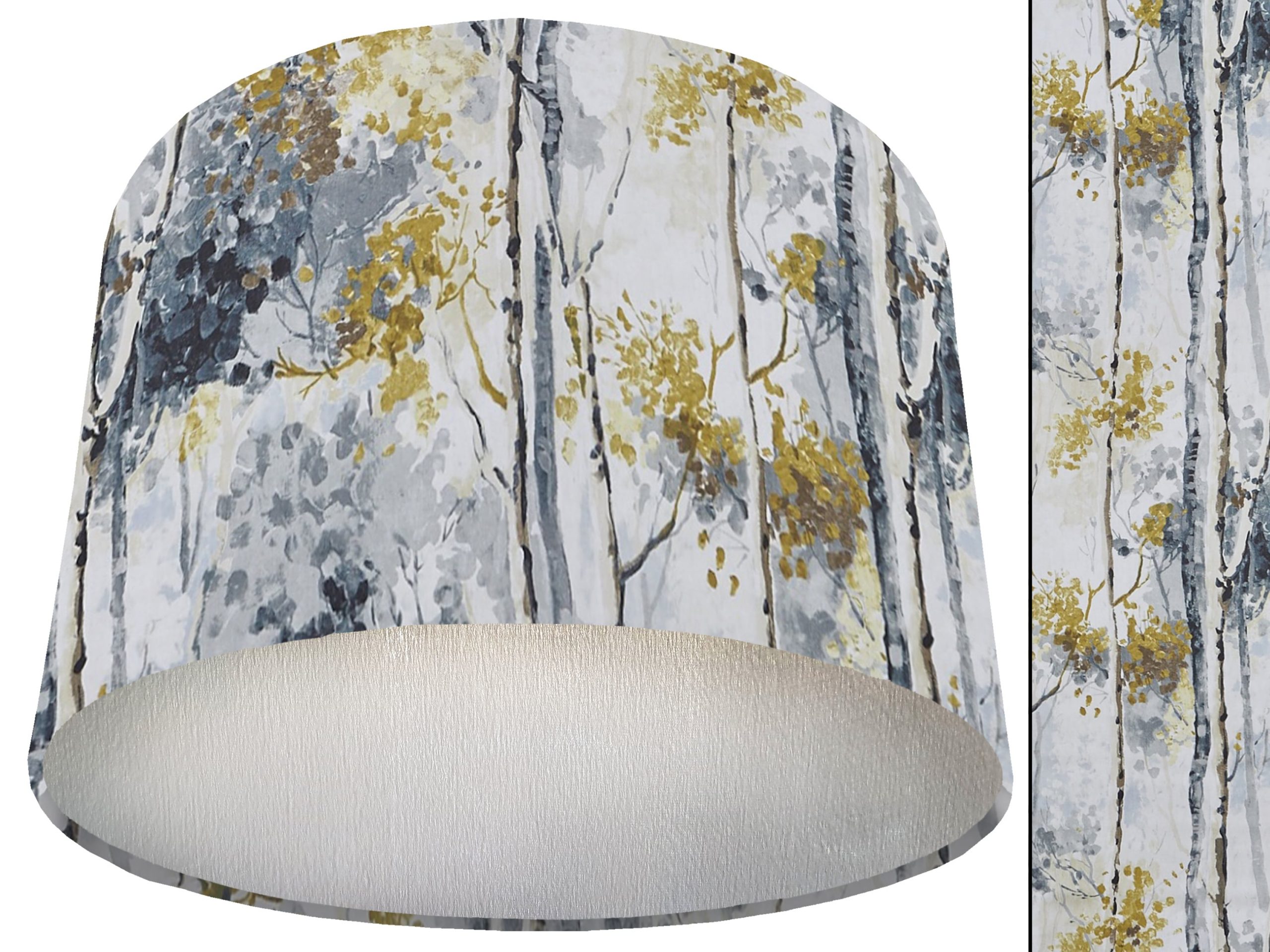 Silver Birch Lamp Shade Silver, Modern Botanical Home