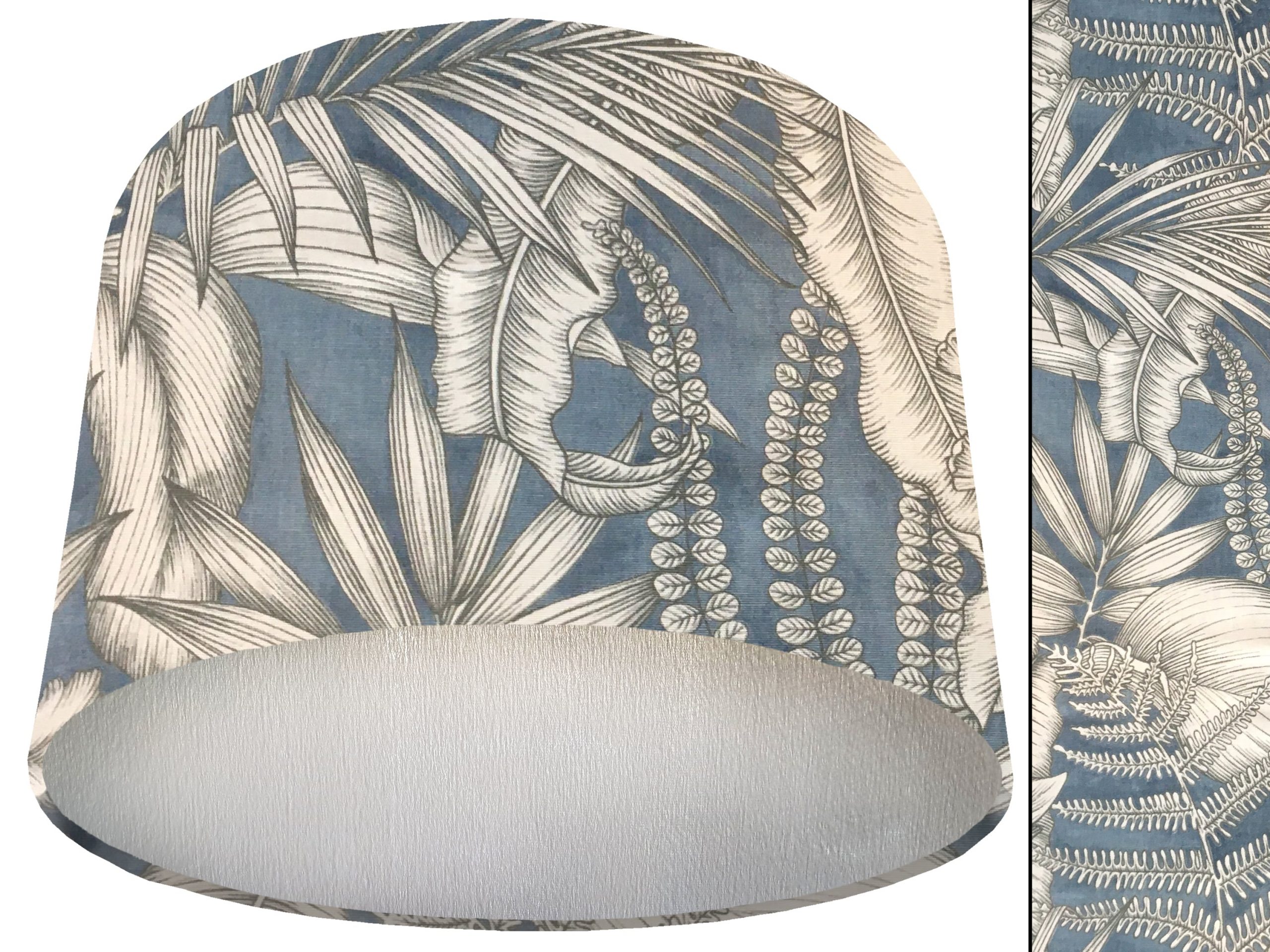 Blue Tropical Lamp Shade Silver, Modern Home Interior