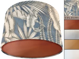 Blue Tropical Lamp Shade Copper, Modern Home Interior