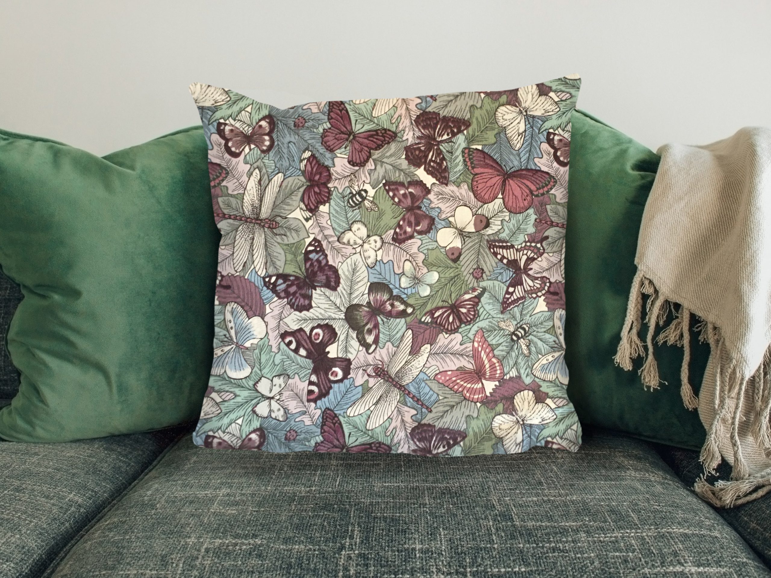 Butterfly Scatter Cushion, 40cm Sofa Cushion, Animal Cushion