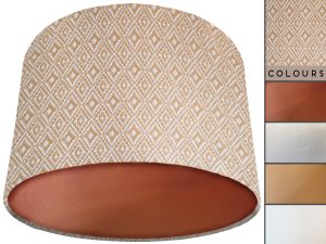 Navajo Yellow Lamp Shade Copper, Inspired Native American
