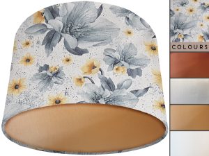 Silver Flower Lamp Shade Gold, Stylish Botanical Lighting