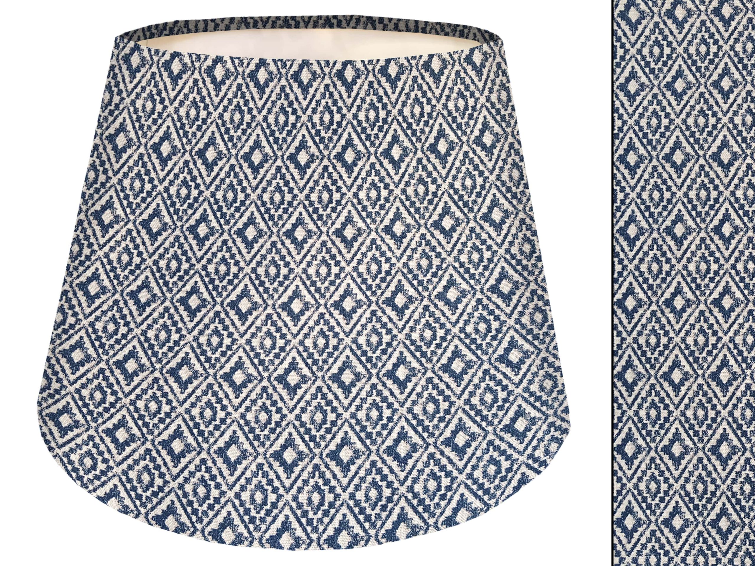 Navajo Blue Empire Lampshade, Contemporary Home