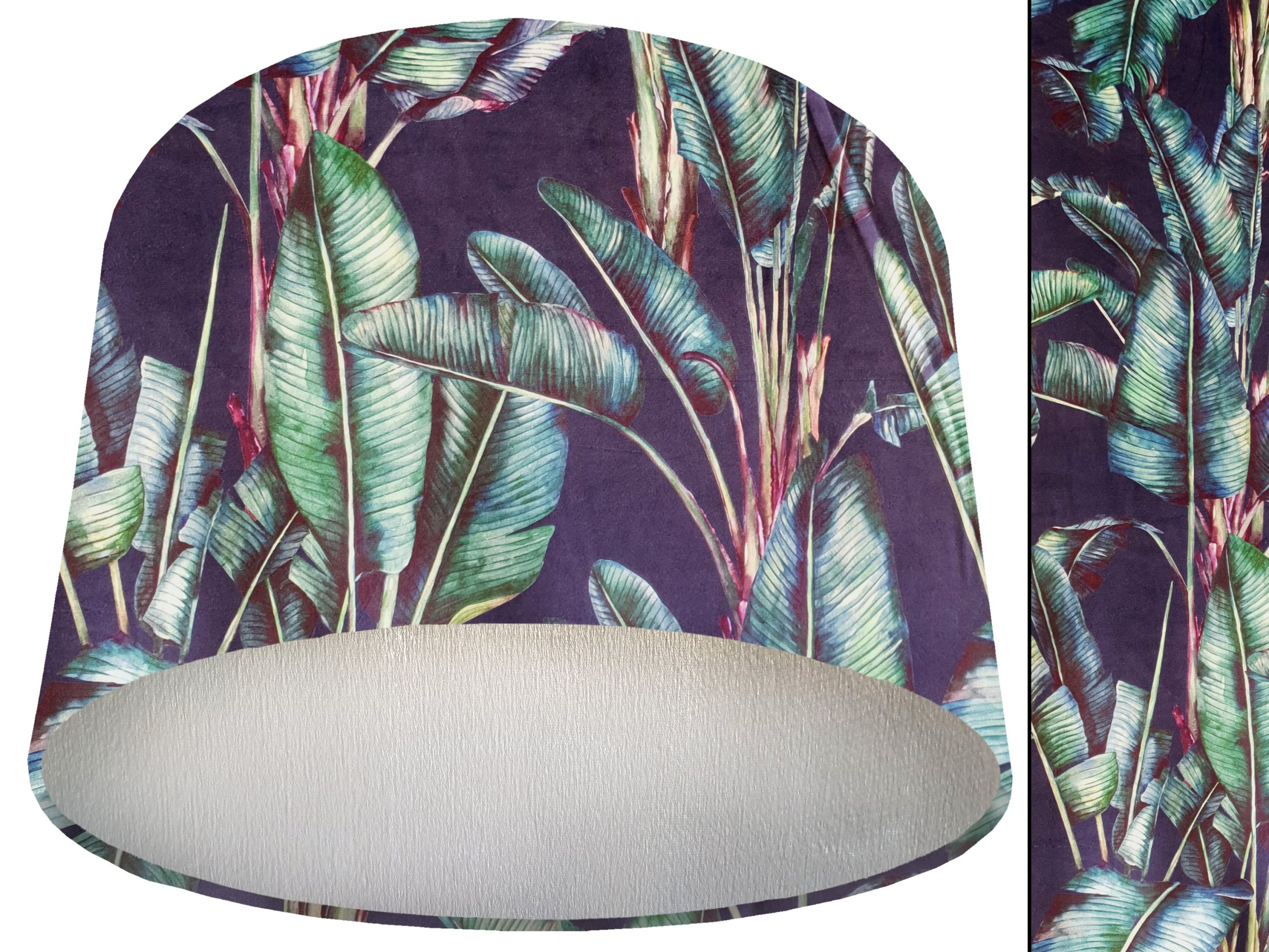 Tropical Blue Velvet Lampshade Silver, Modern Tropical Interior