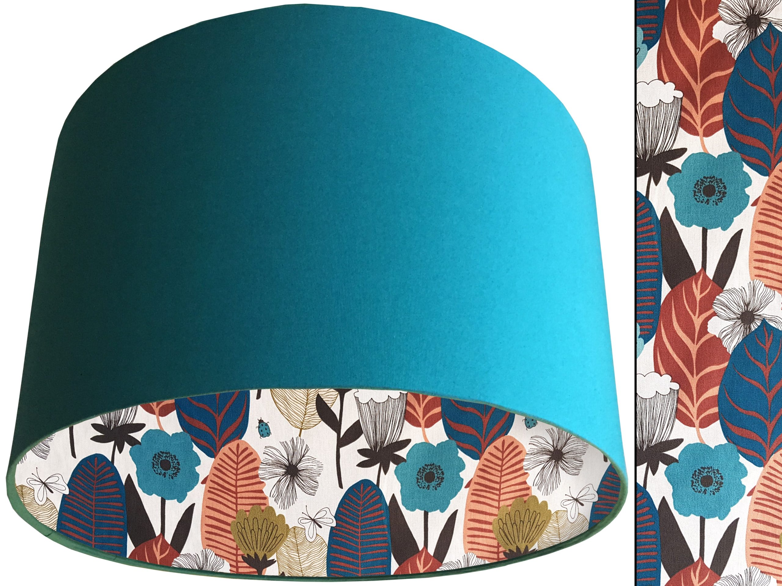 Autumn Leaf Lampshade Teal, Scandinavian Home Interior
