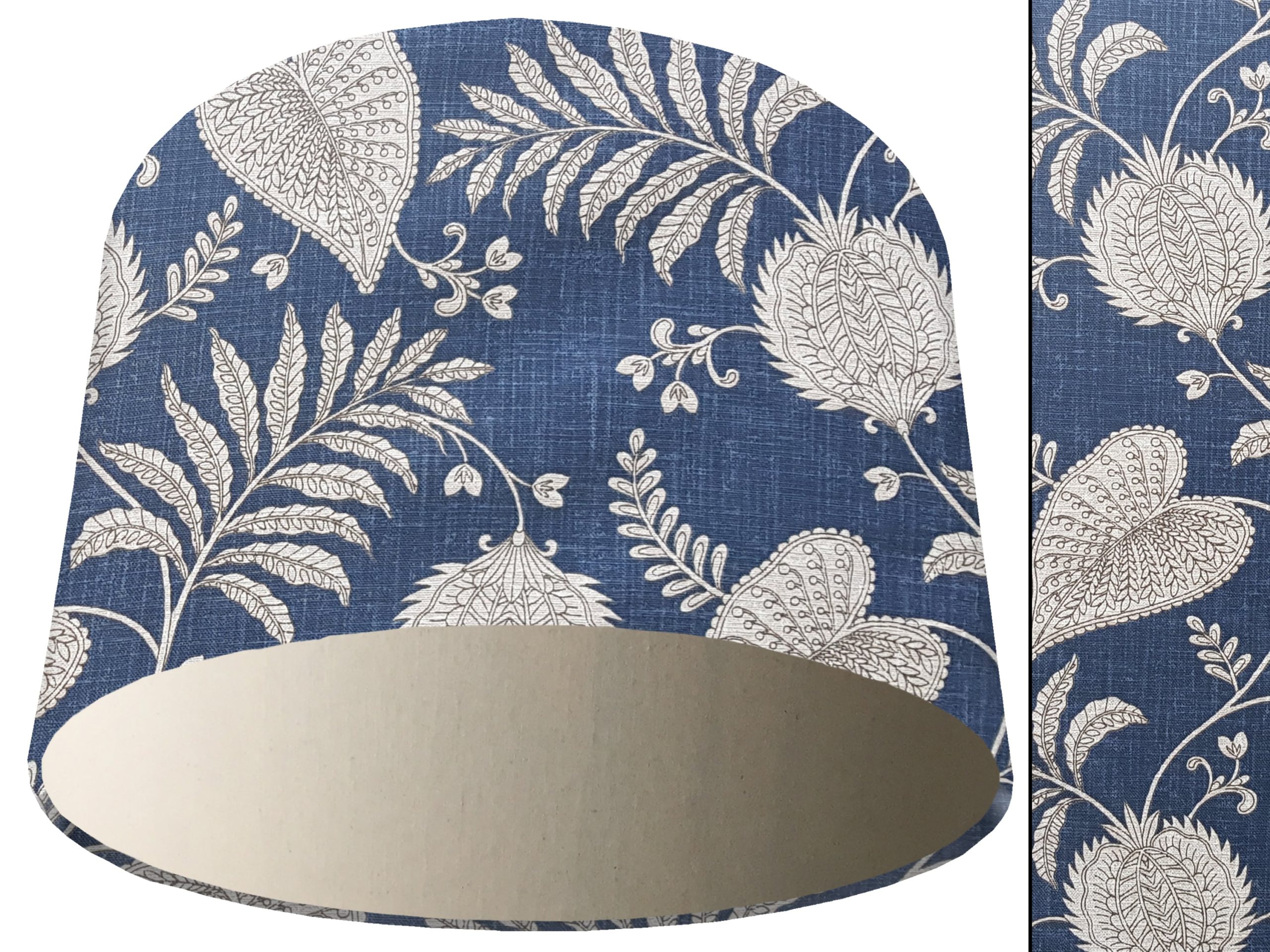 Paisley Blue Light Shade Cream, Modern Bold Home Interior