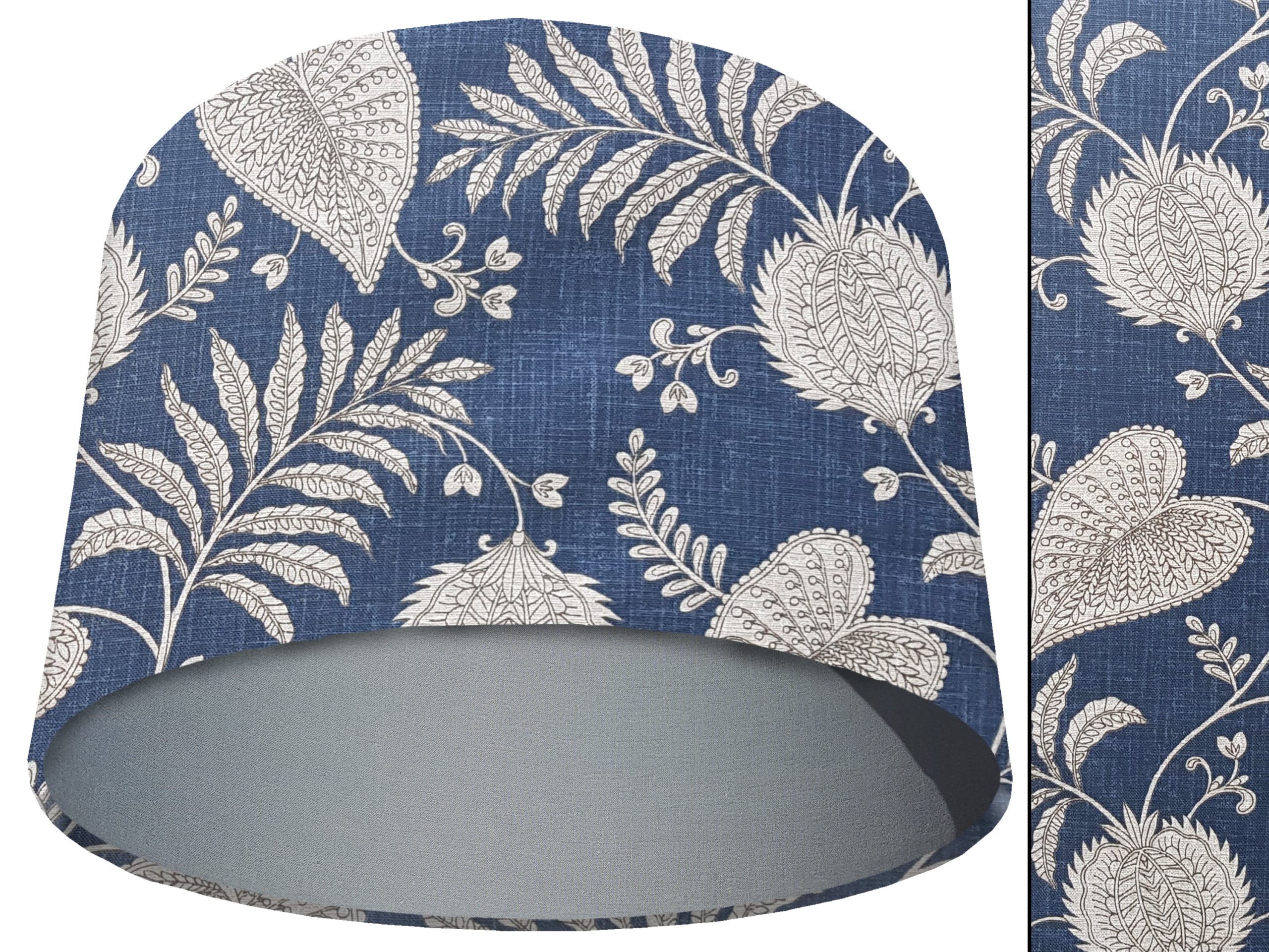 Paisley Blue Light Shade Light Grey, Modern Bold Home Interior