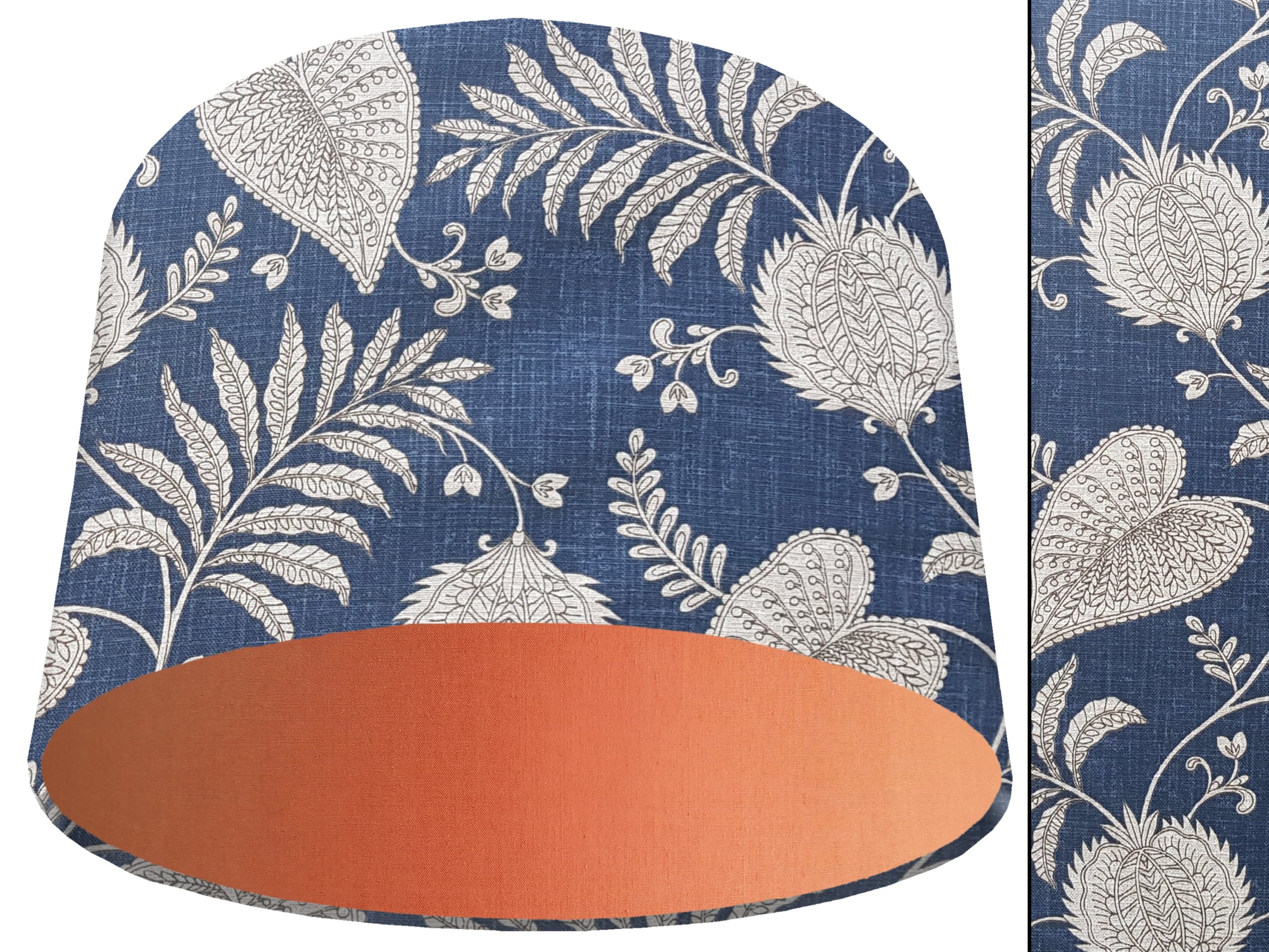 Paisley Blue Light Shade Orange, Modern Bold Home Interior