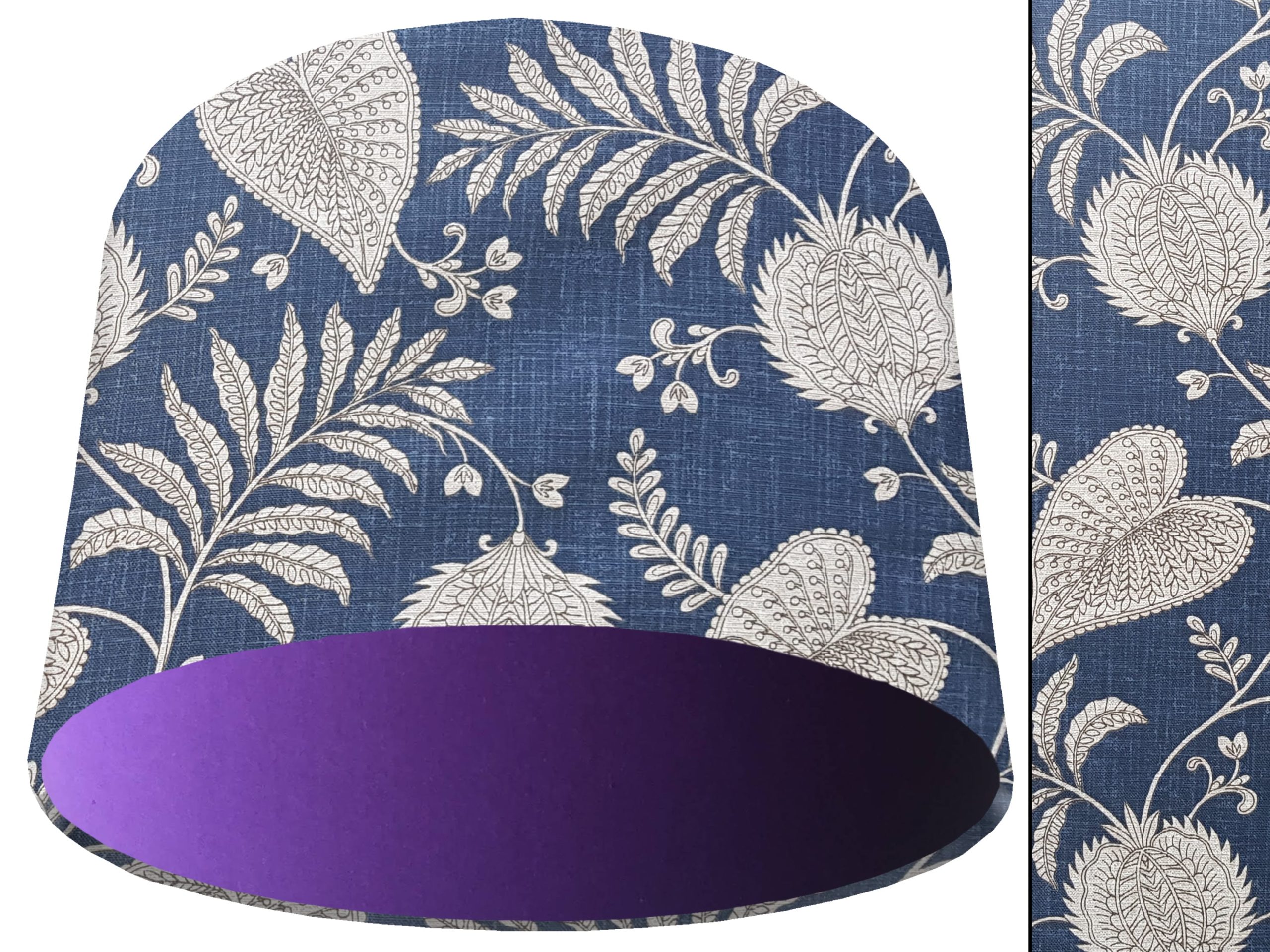 Paisley Blue Light Shade Purple, Modern Bold Home Interior