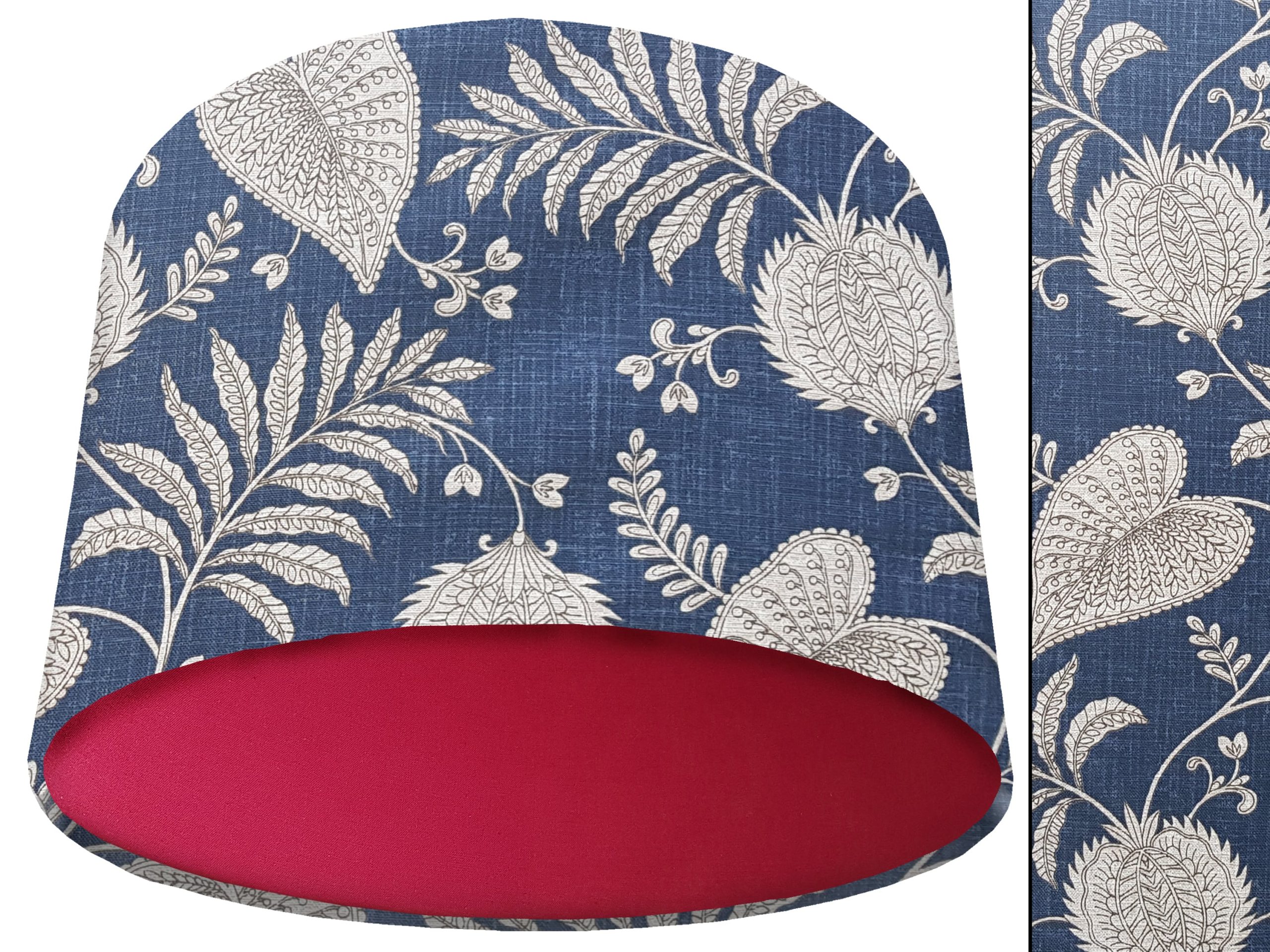 Paisley Blue Light Shade Red, Modern Bold Home Interior