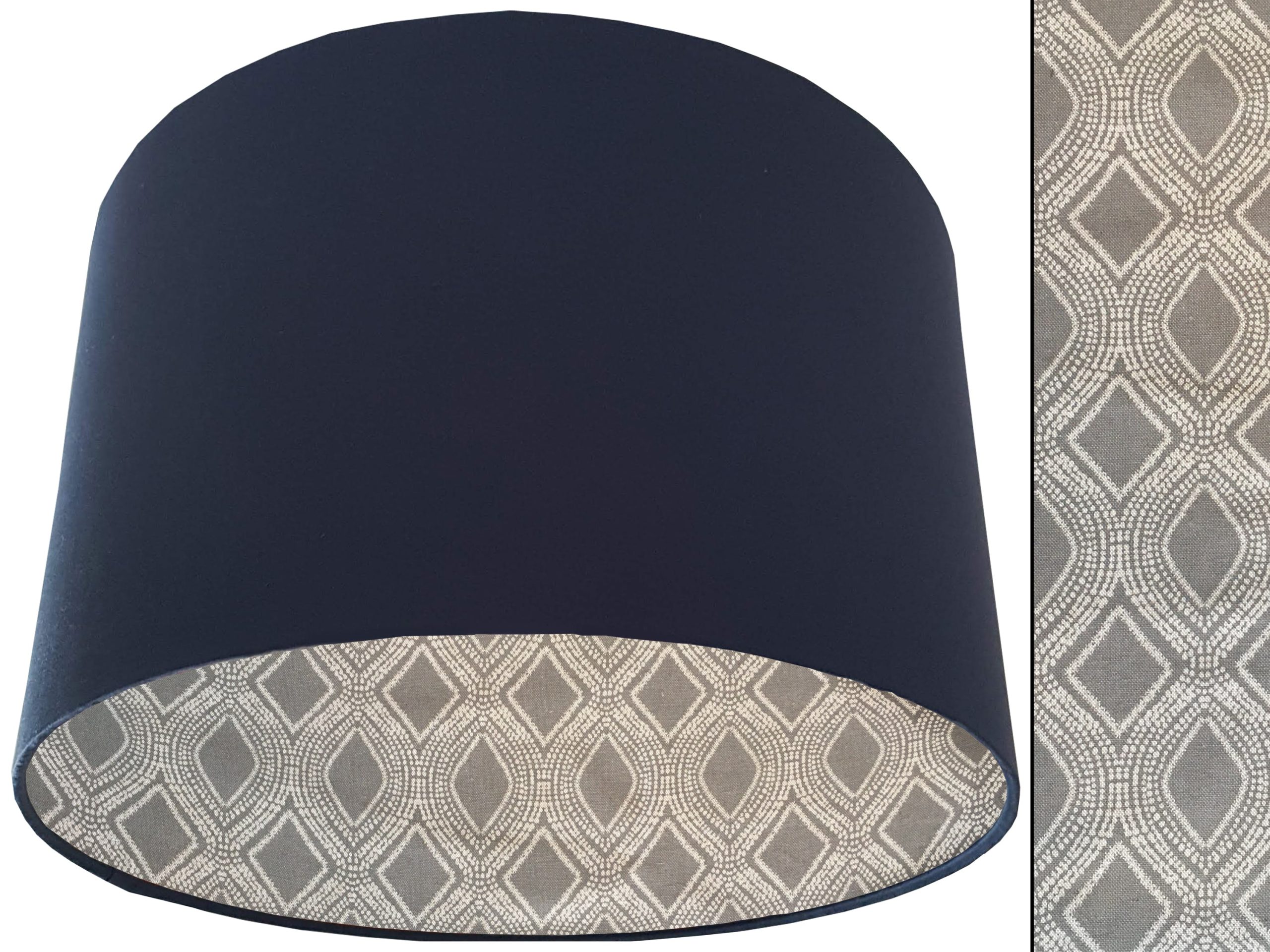Boho Grey Lampshade Blue, Modern Bohemian Home Light