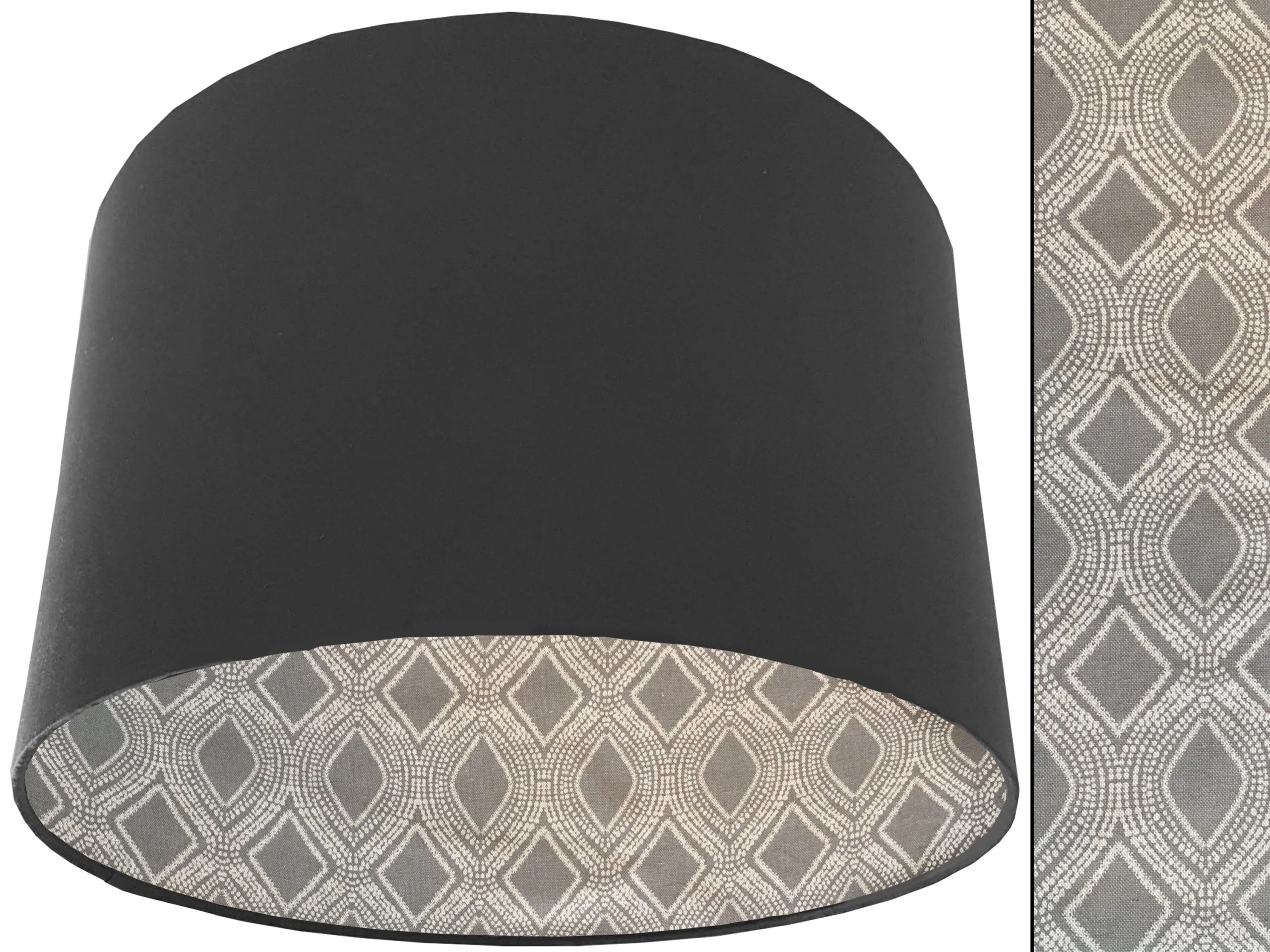 Boho Grey Lampshade Dark Grey, Modern Bohemian Home Light