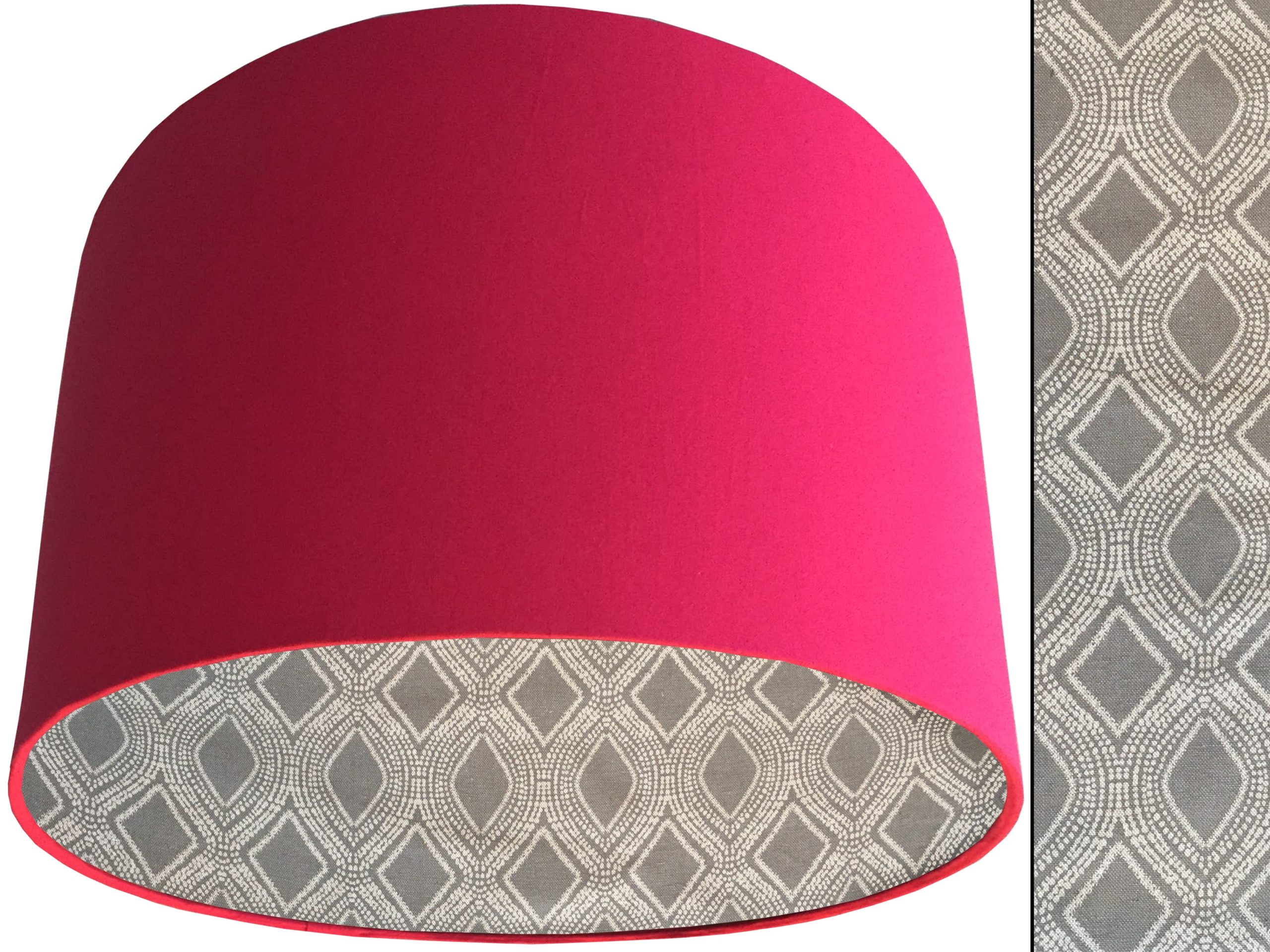 Boho Grey Lampshade Pink, Modern Bohemian Home Light