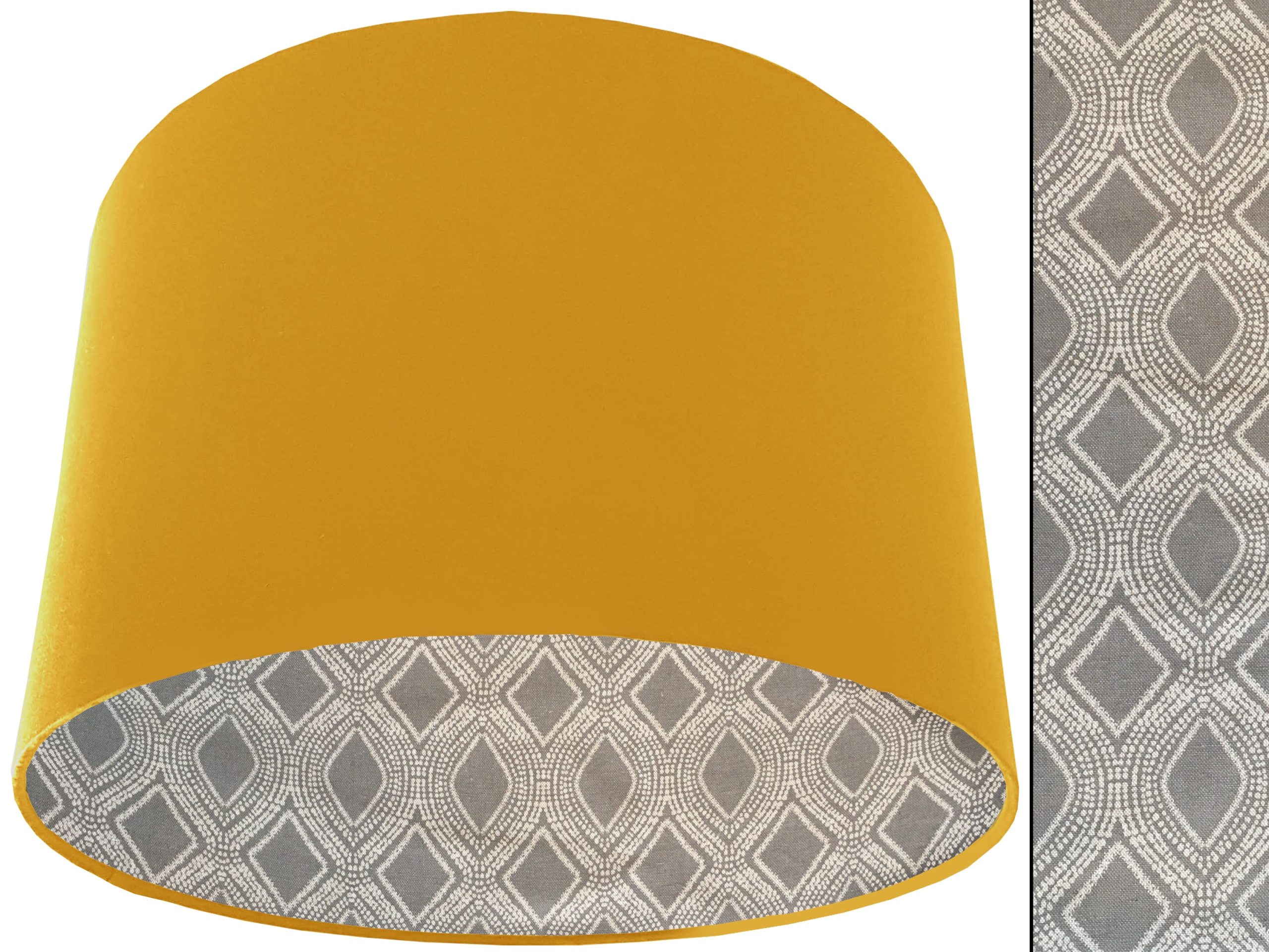 Boho Grey Lampshade Yellow, Modern Bohemian Home Light