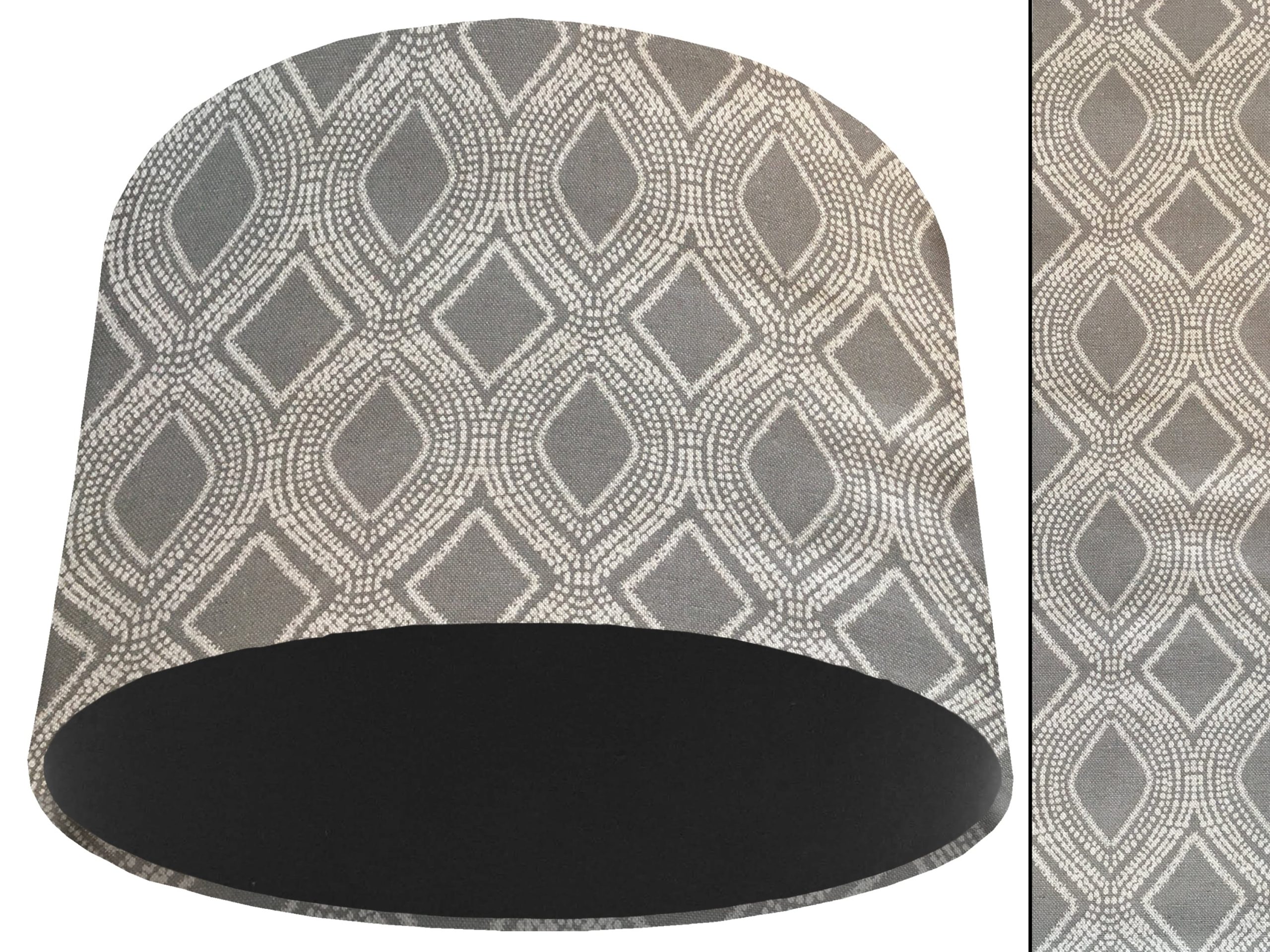 Boho Grey Light Shade Black, Modern Bohemian Lampshade