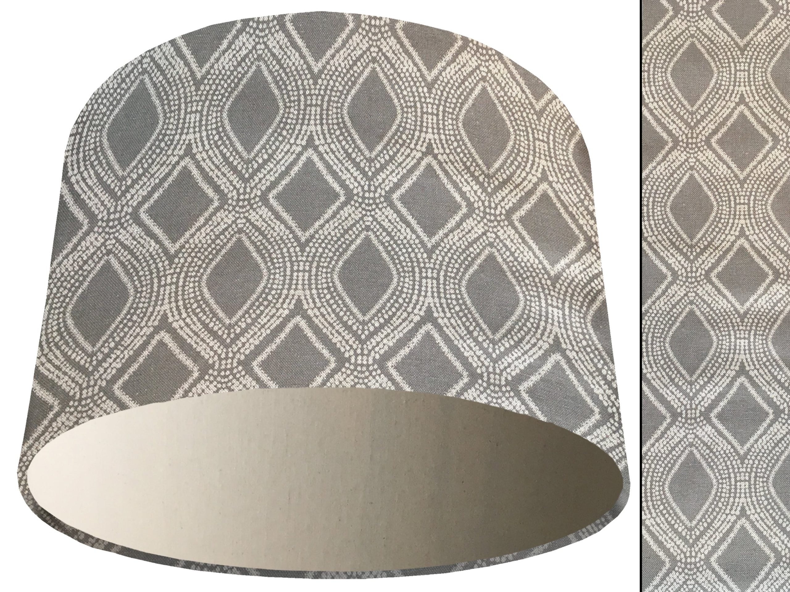 Boho Grey Light Shade Cream, Modern Bohemian Lampshade