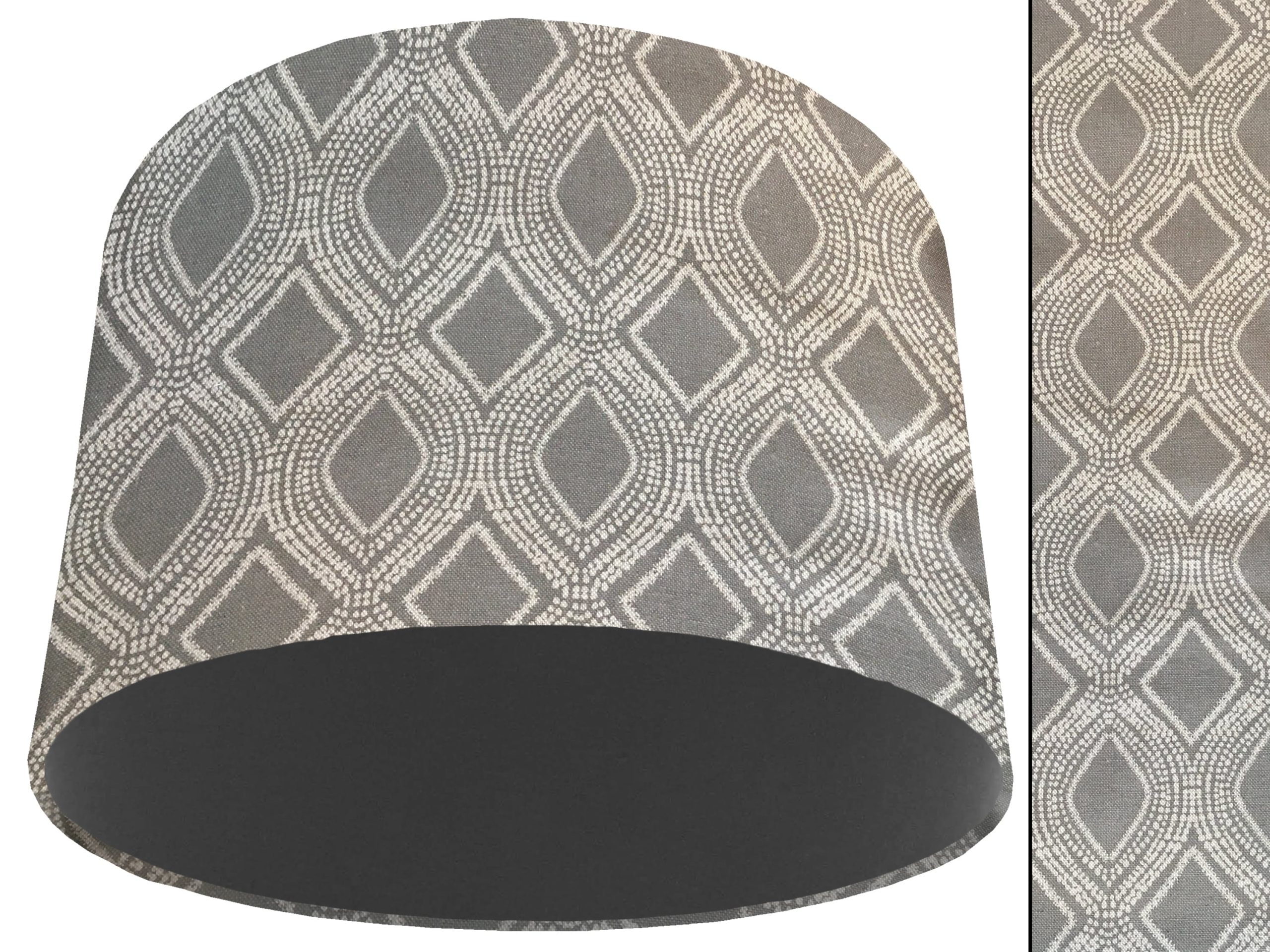 Boho Grey Light Shade Dark Grey, Modern Bohemian Lampshade