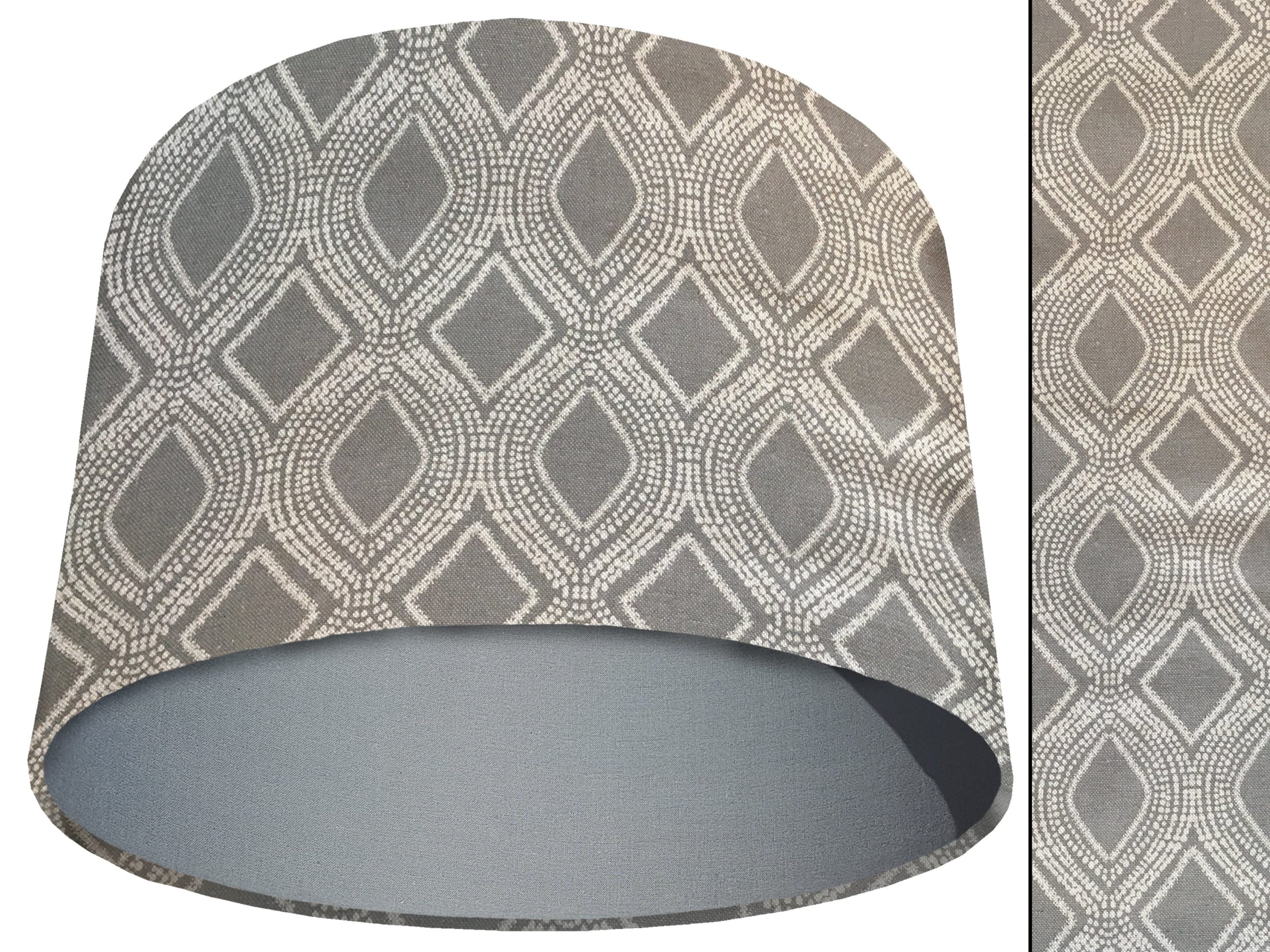Boho Grey Light Shade Light Grey, Modern Bohemian Lampshade