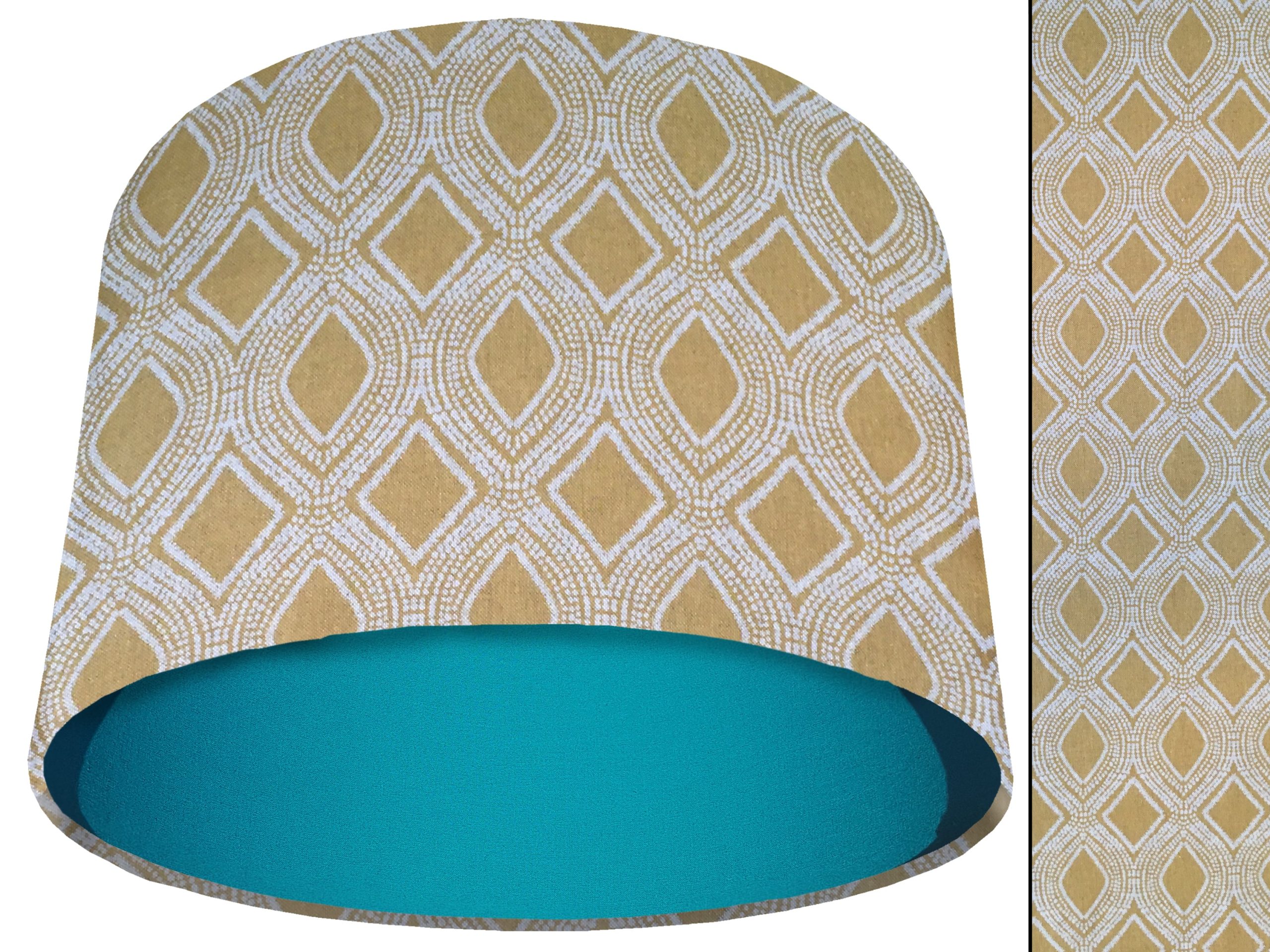 Boho Yellow Light Shade Teal, Bohemian Style Home Interior