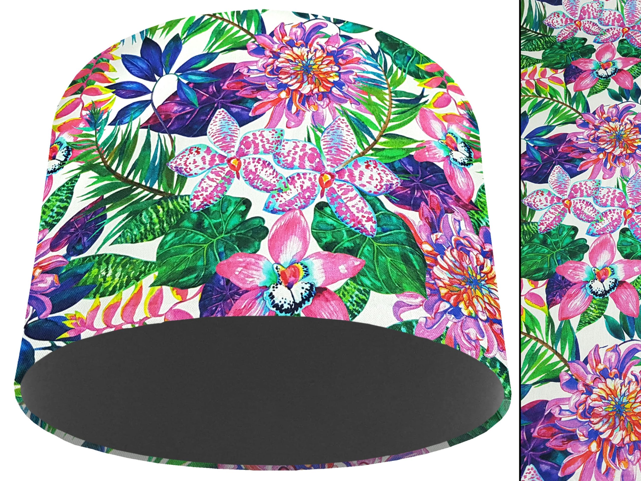 Bright Tropics Light Shade Dark Grey, Bold Tropical Home Interior