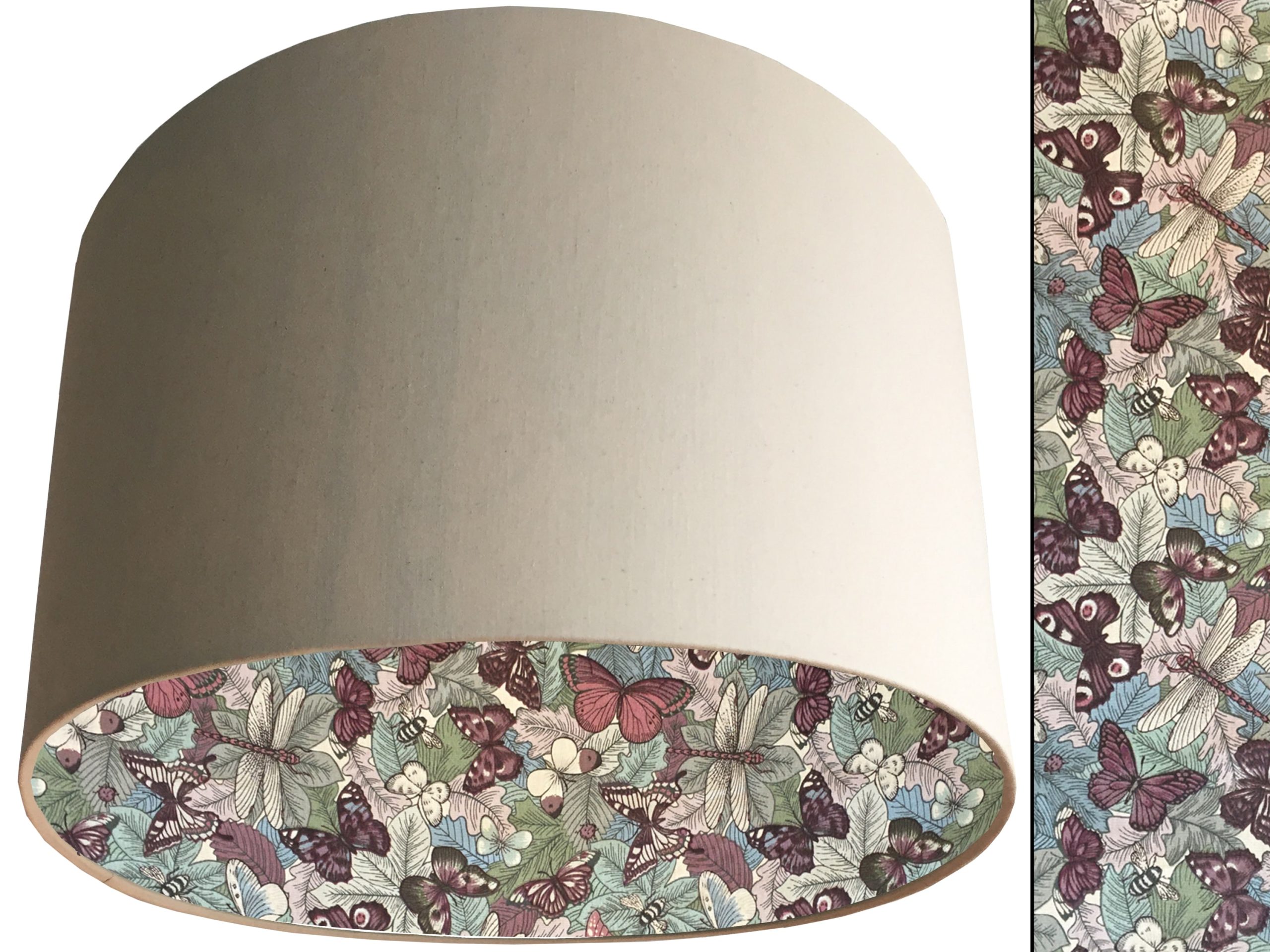 Butterfly Lampshade Cream, Country Home Interior Lighting