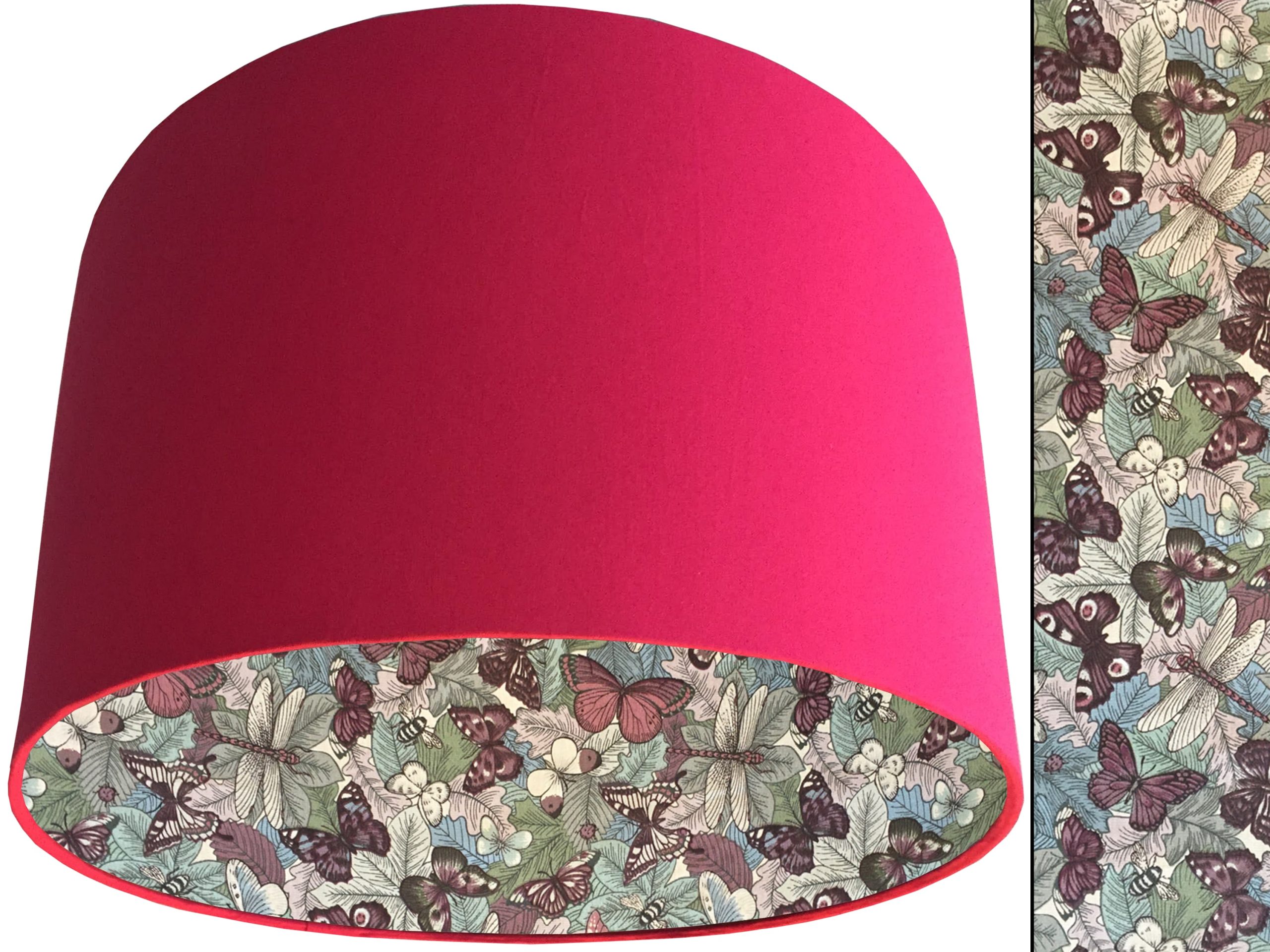 Butterfly Lampshade Pink, Country Home Interior Lighting