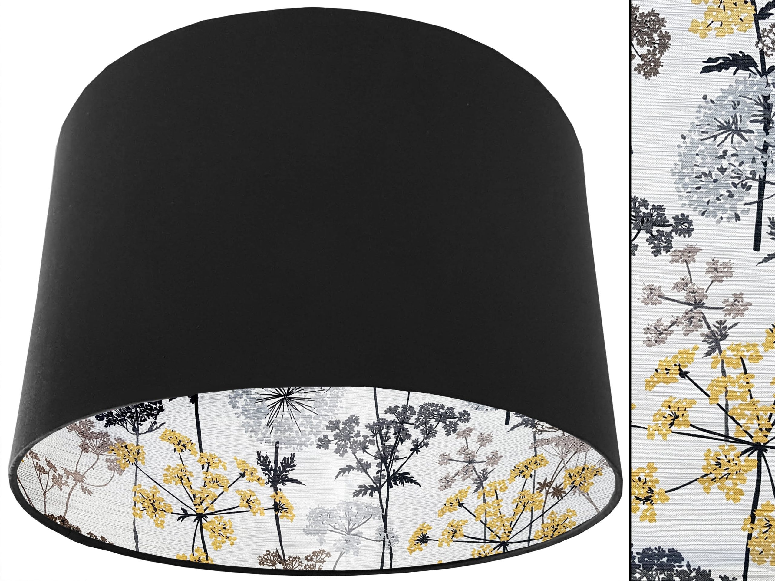 Cow Parsley Lampshade Black, Classic Country Home Light