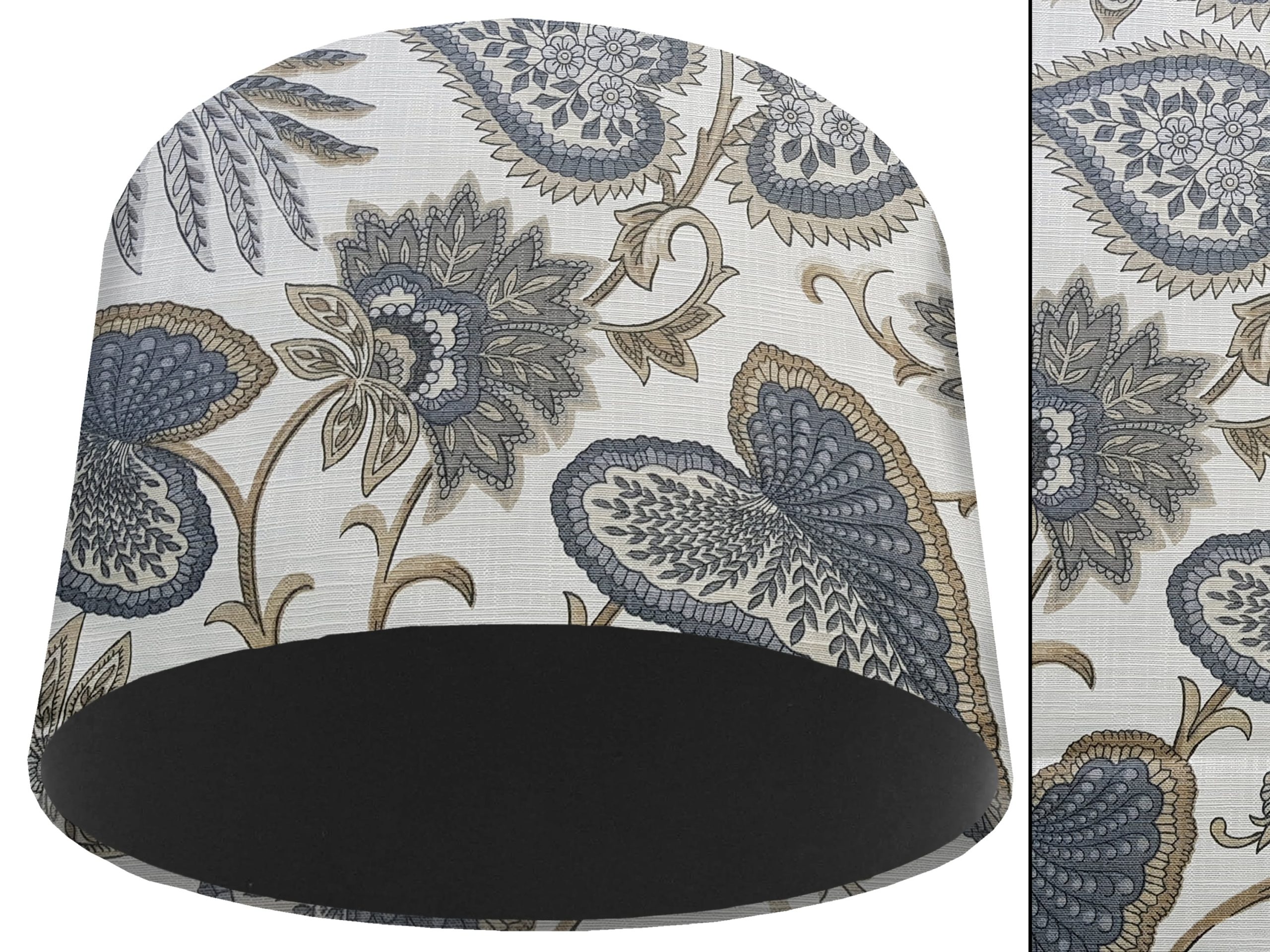 Paisley Cream Light Shade Black, Modern Home Lighting