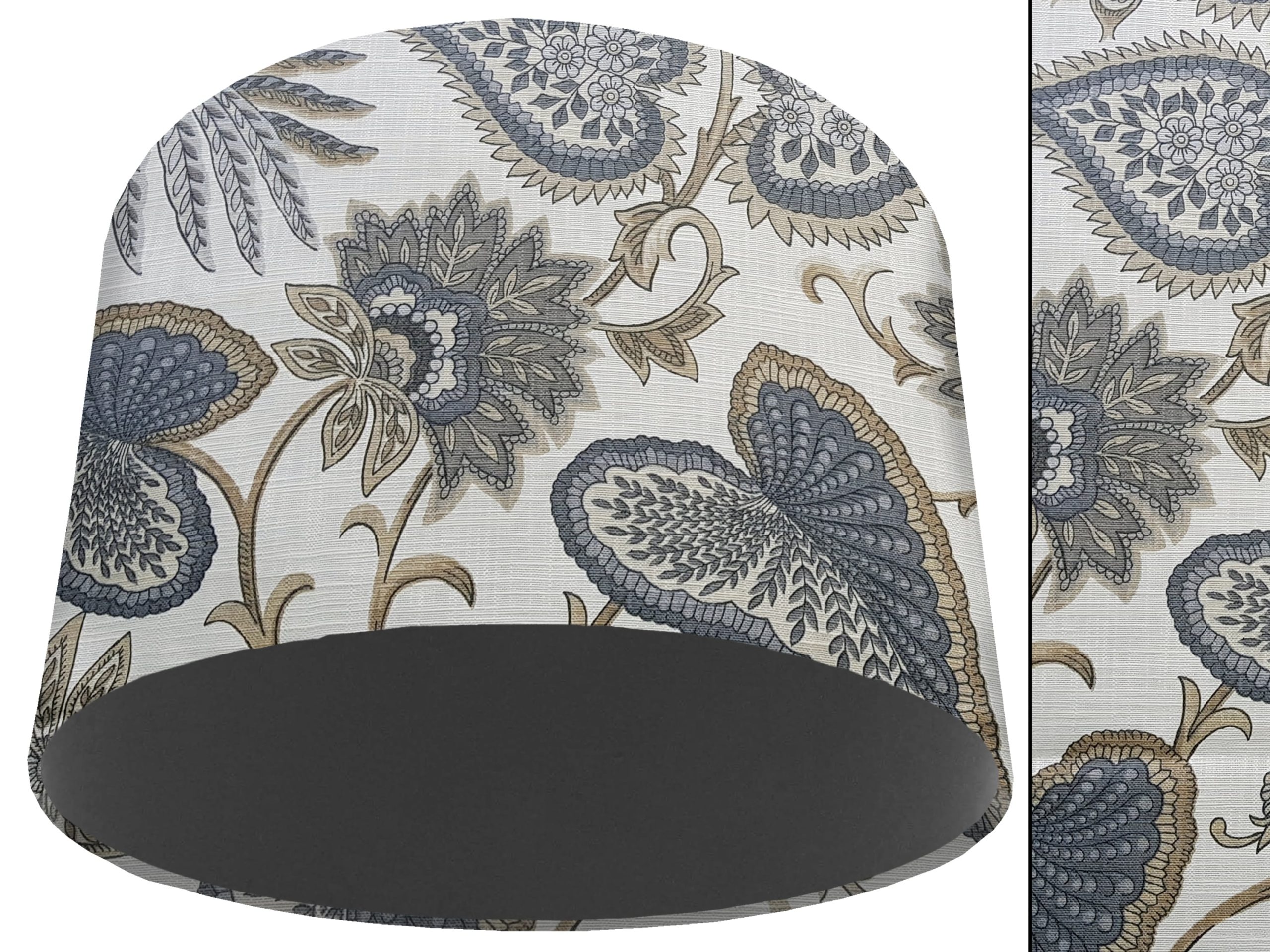 Paisley Cream Light Shade Dark Grey, Modern Home Lighting
