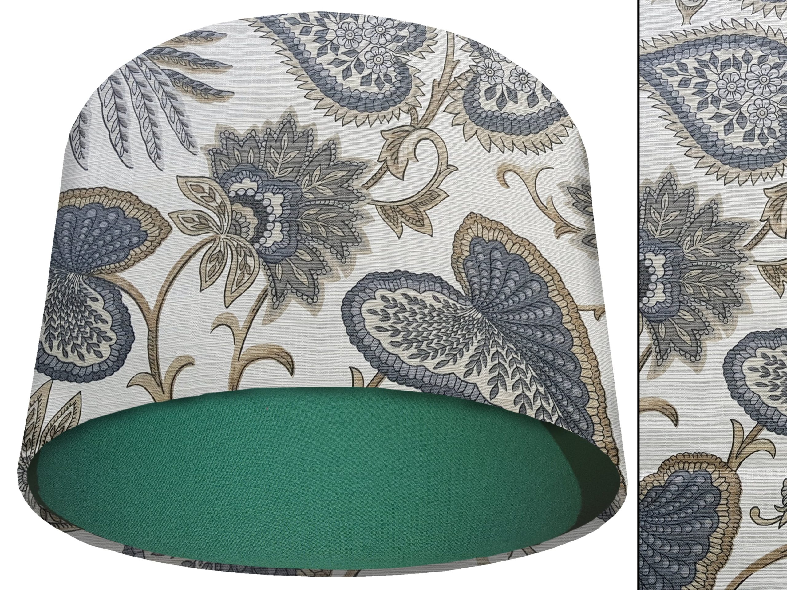 Paisley Cream Light Shade Green, Modern Home Lighting