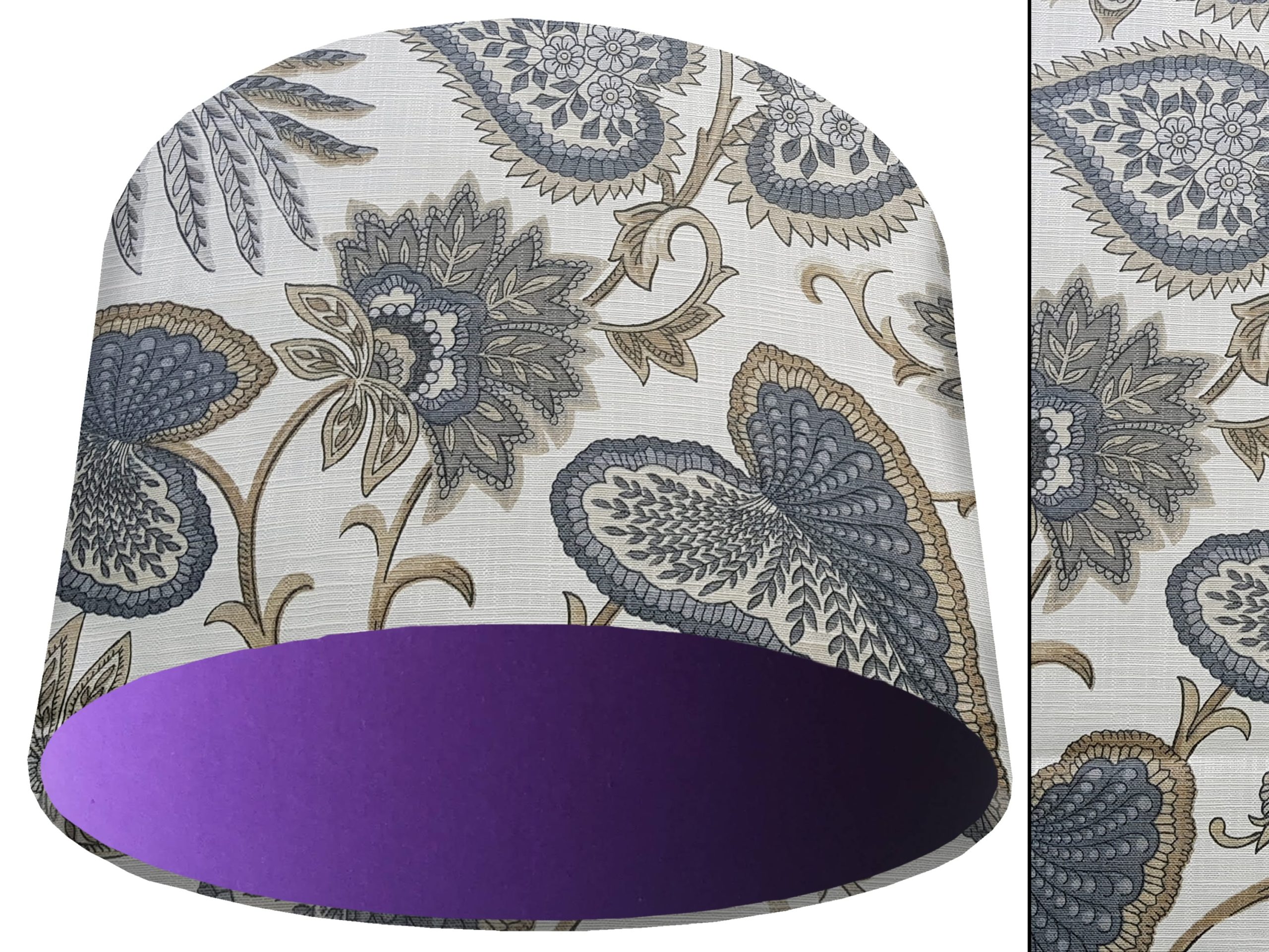 Paisley Cream Light Shade Purple, Modern Home Lighting