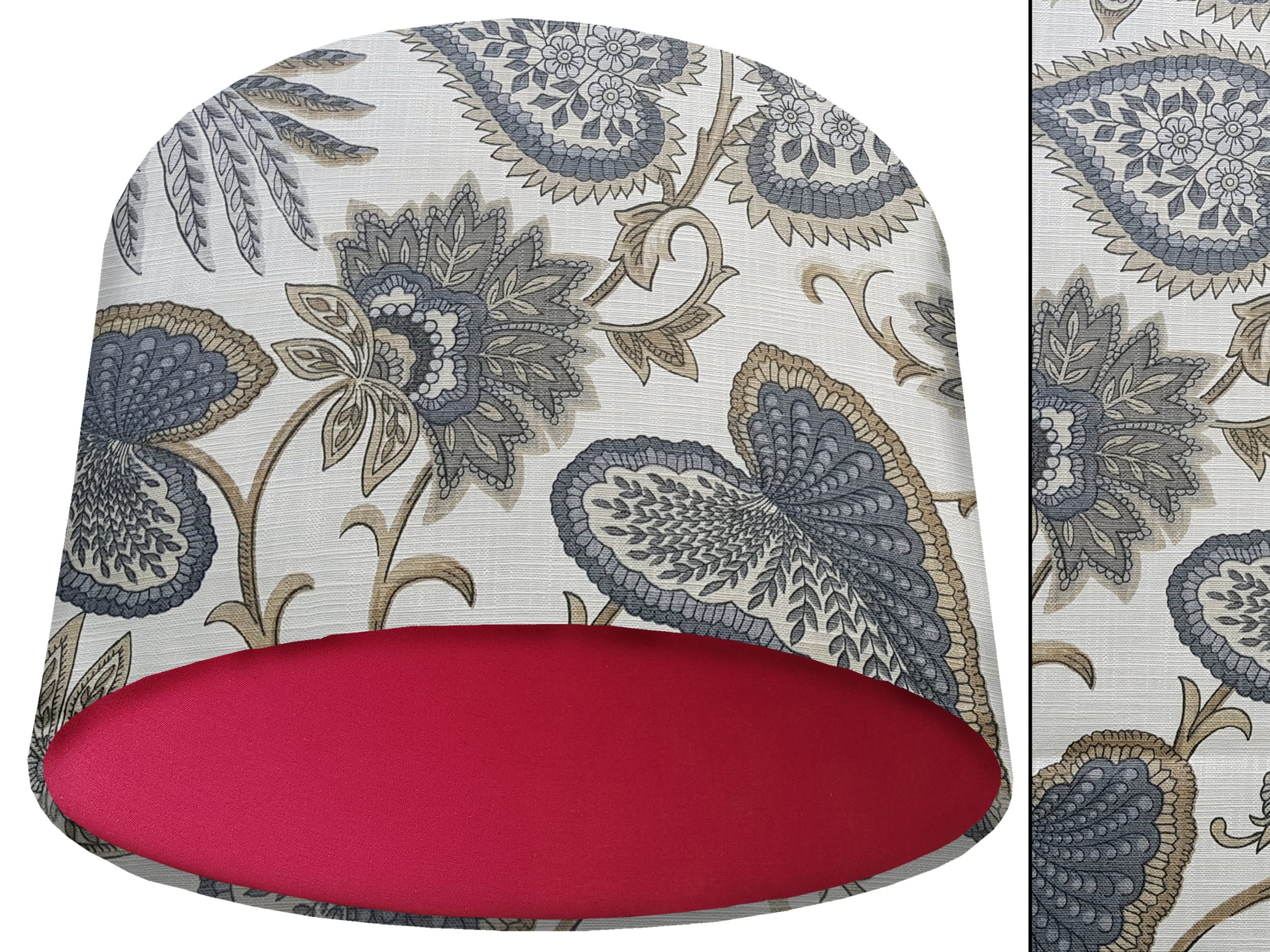 Paisley Cream Light Shade Red, Modern Home Lighting
